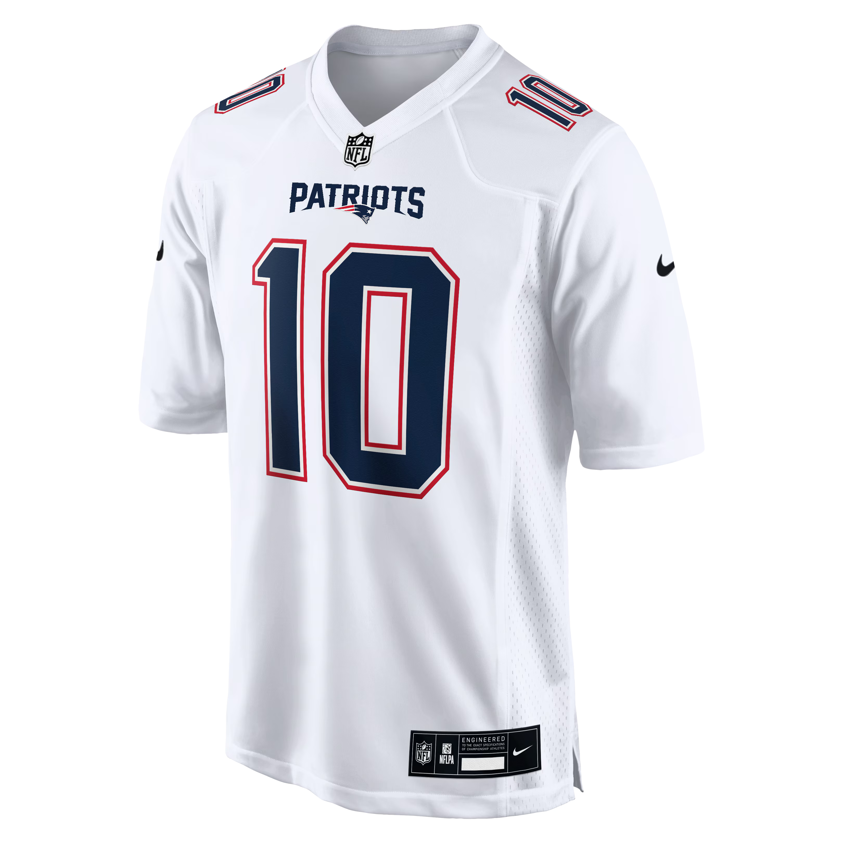 New England Patriots Drake Maye Tundra White Game Jersey