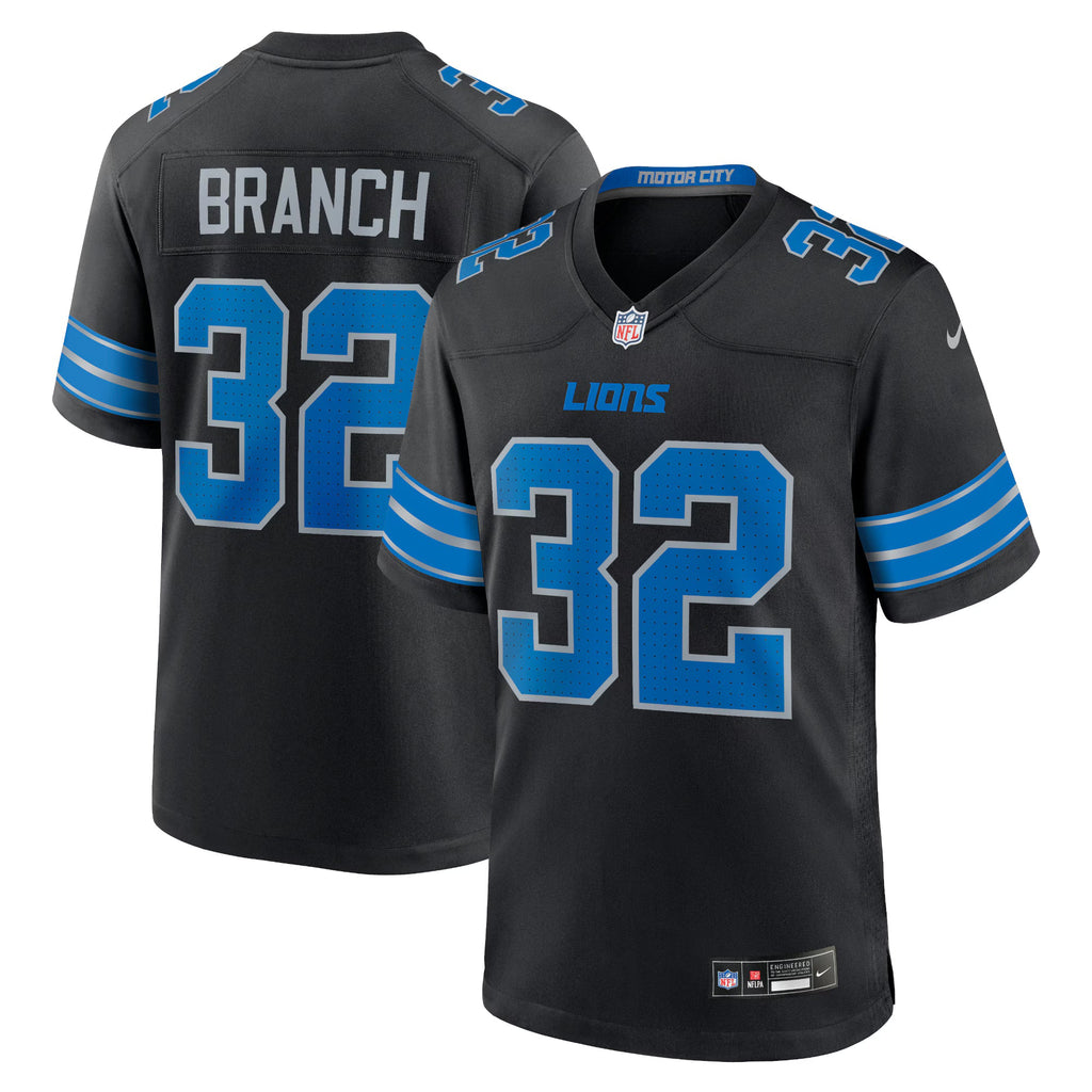Detroit Lions Brian Branch Black Alternate Game Jersey