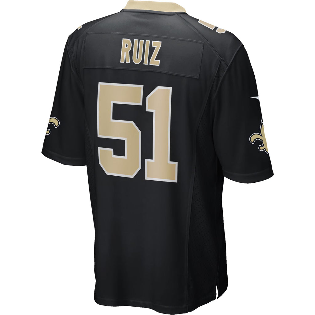 New Orleans Saints Cesar Ruiz Black Player Game Jersey