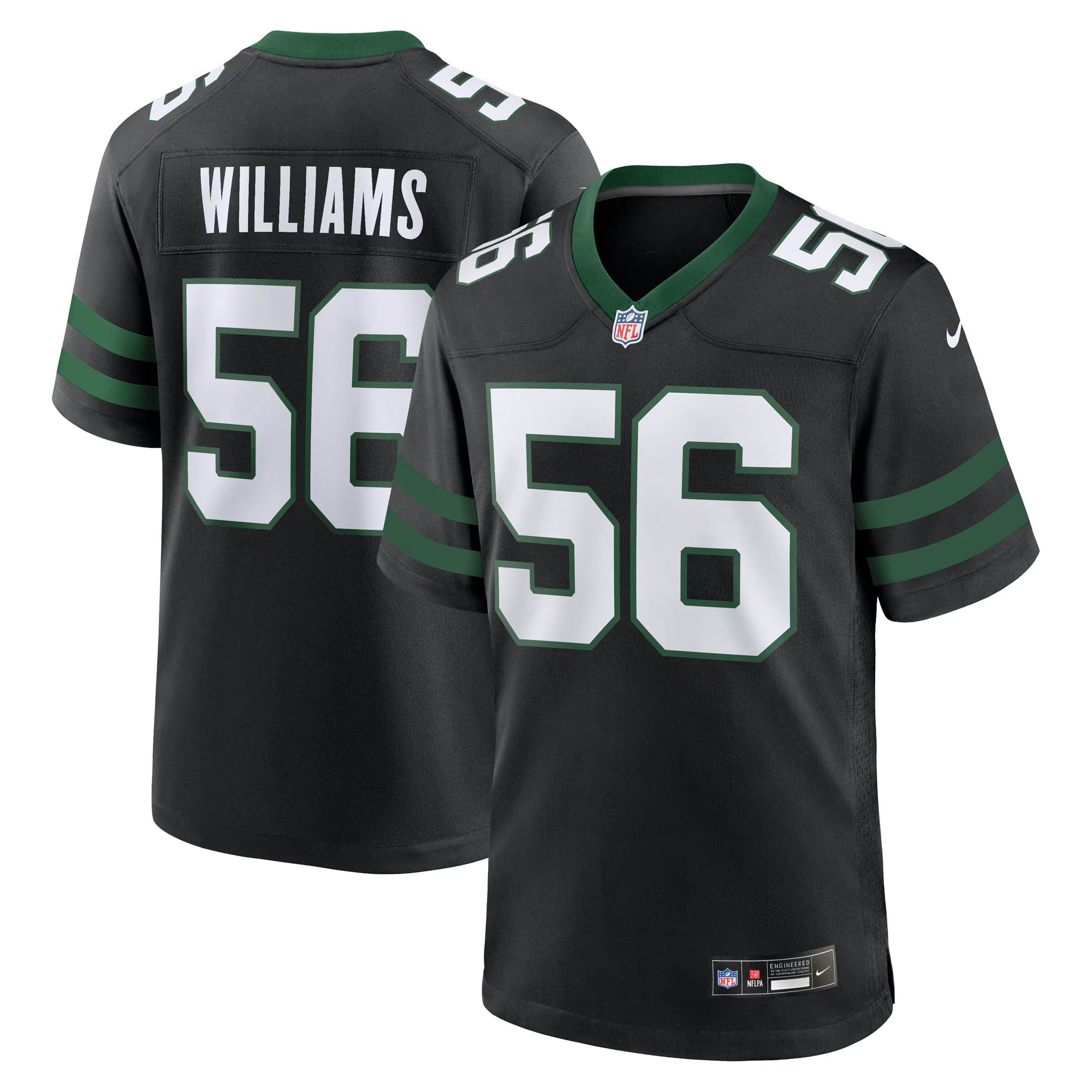 New York Jets Quincy Williams Legacy Black Alternate Game Jersey