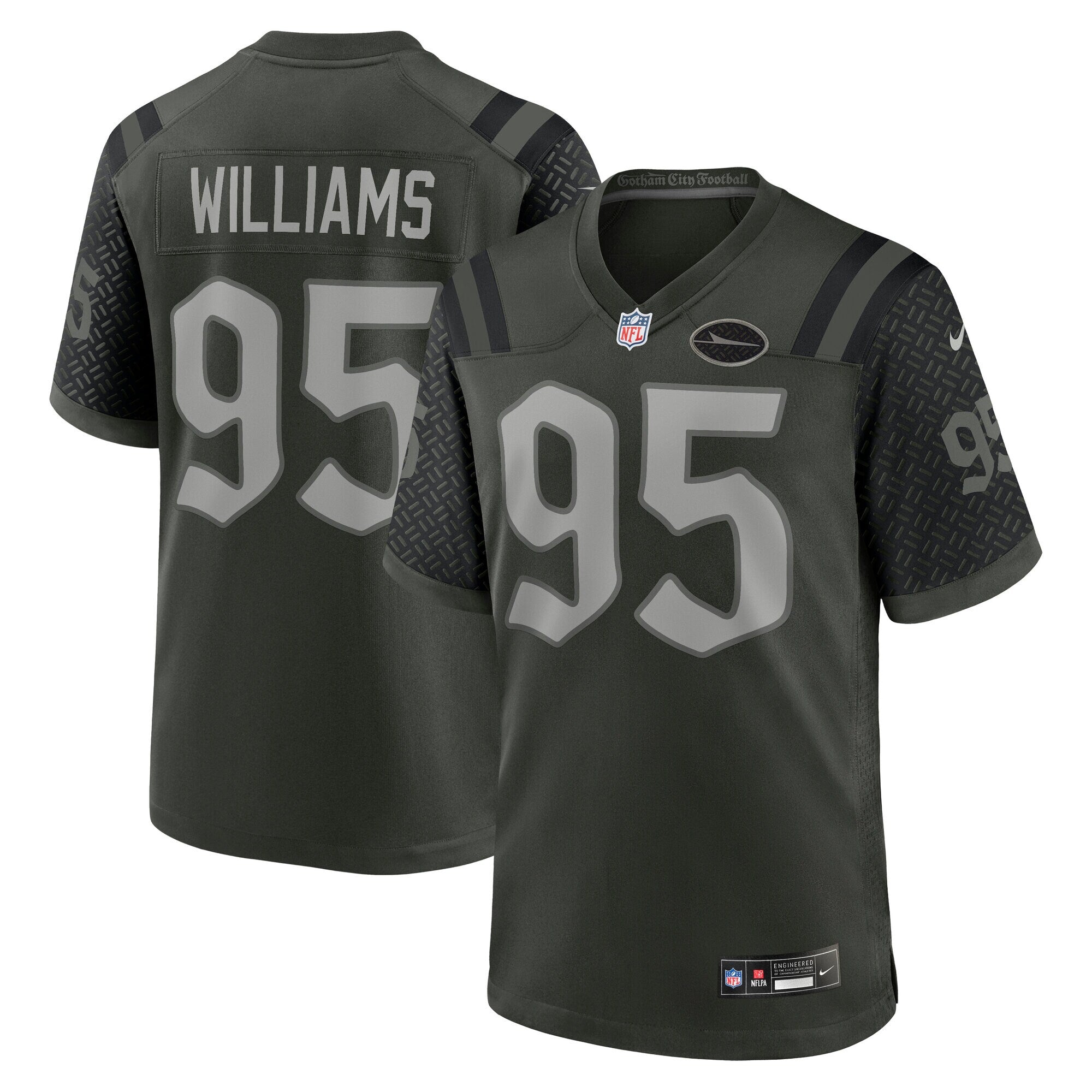 New York Jets Quinnen Williams Gotham Green 2025 Rivalries Collection Game Jersey