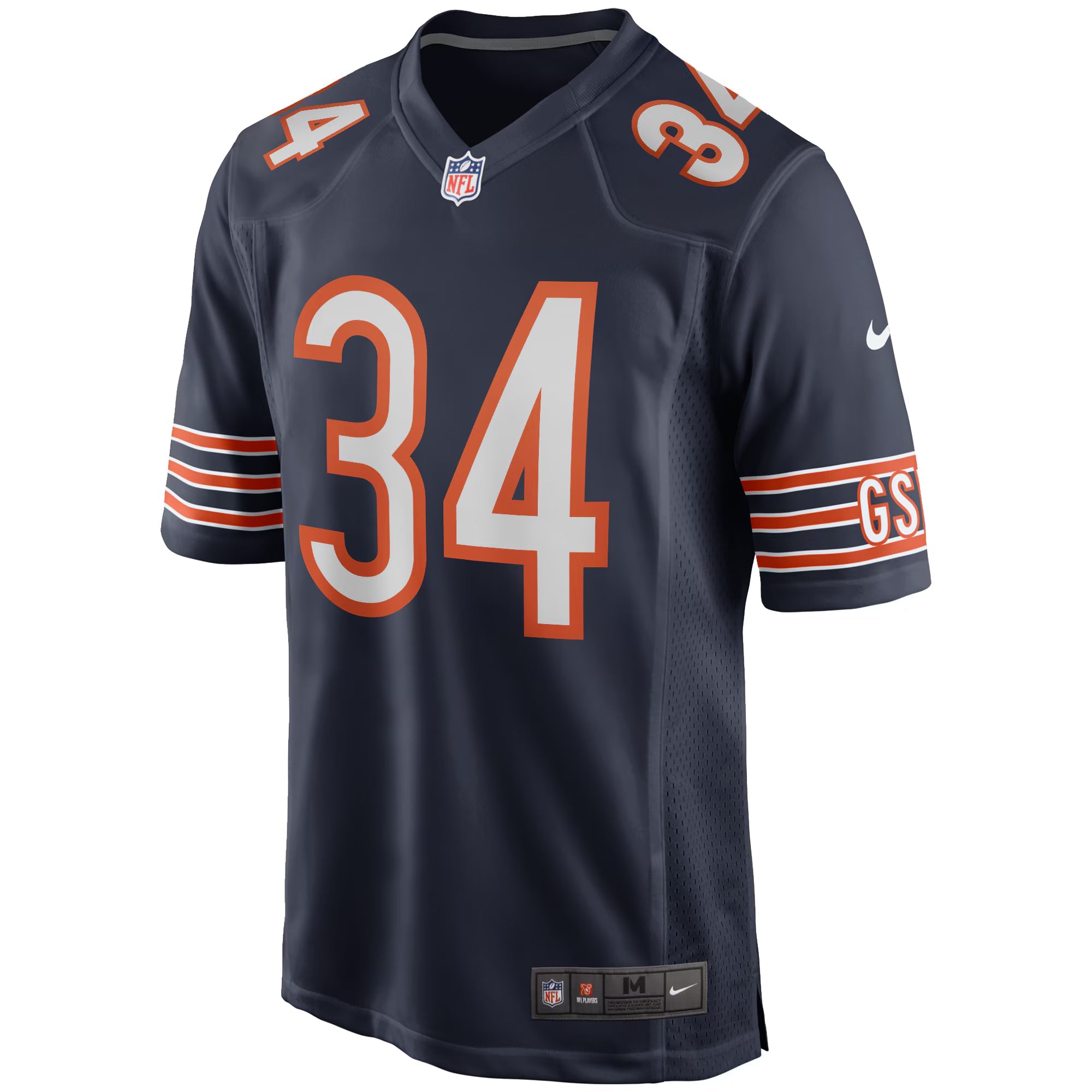 Chicago Bears Walter Payton Navy Game Retired Player Jersey