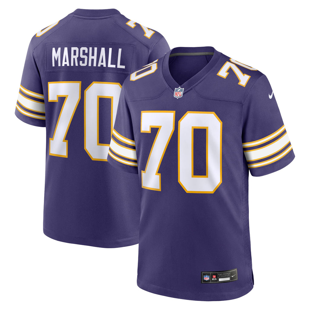 Minnesota Vikings Jim Marshall Purple Retired Player Alternate Game Jersey