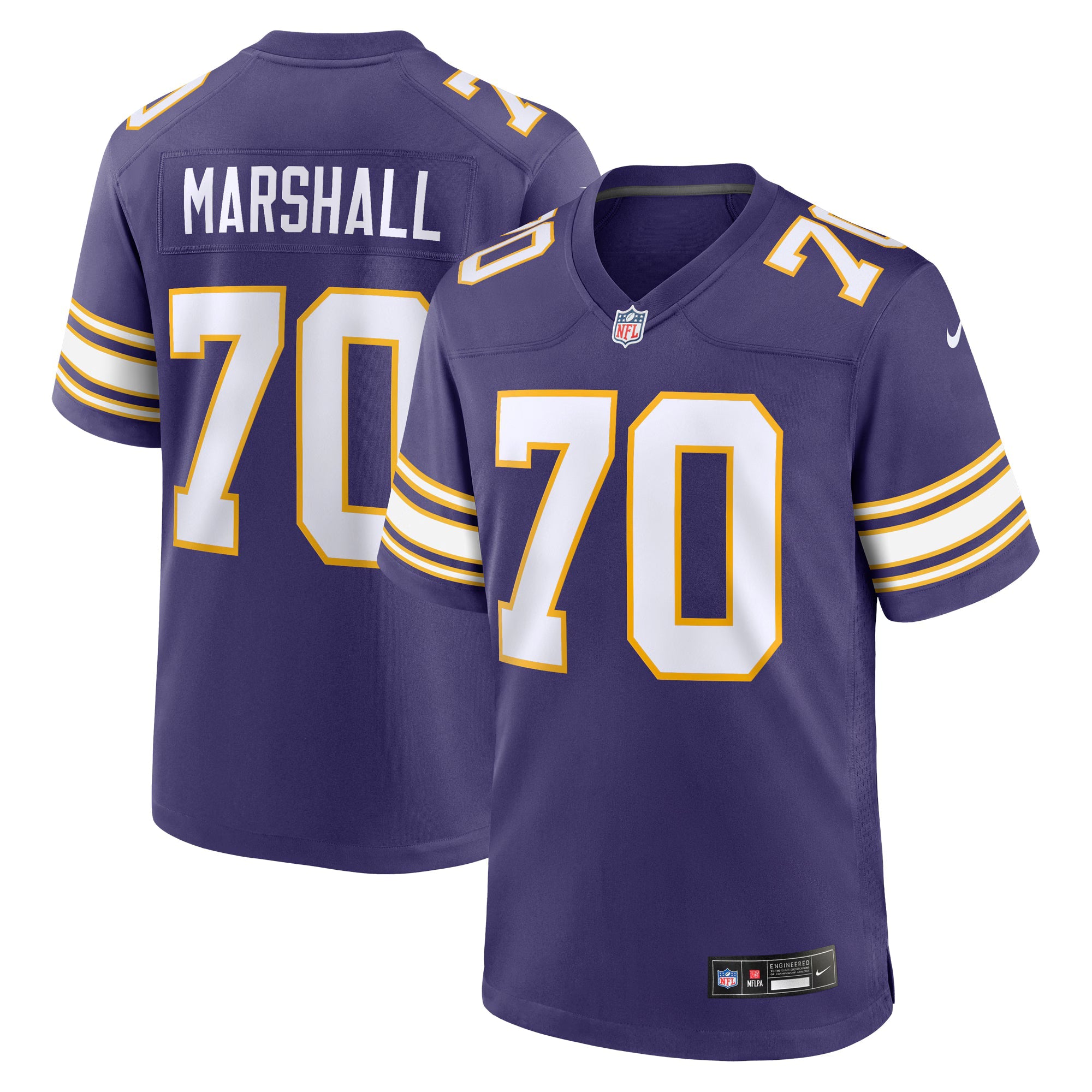 Minnesota Vikings Jim Marshall Purple Retired Player Alternate Game Jersey