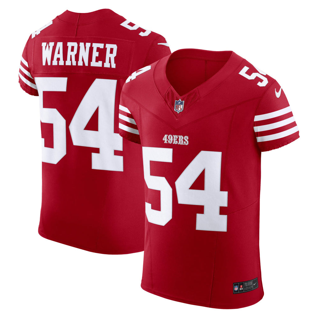 San Francisco 49ers Fred Warner Scarlet Vapor F.U.S.E. Elite Jersey