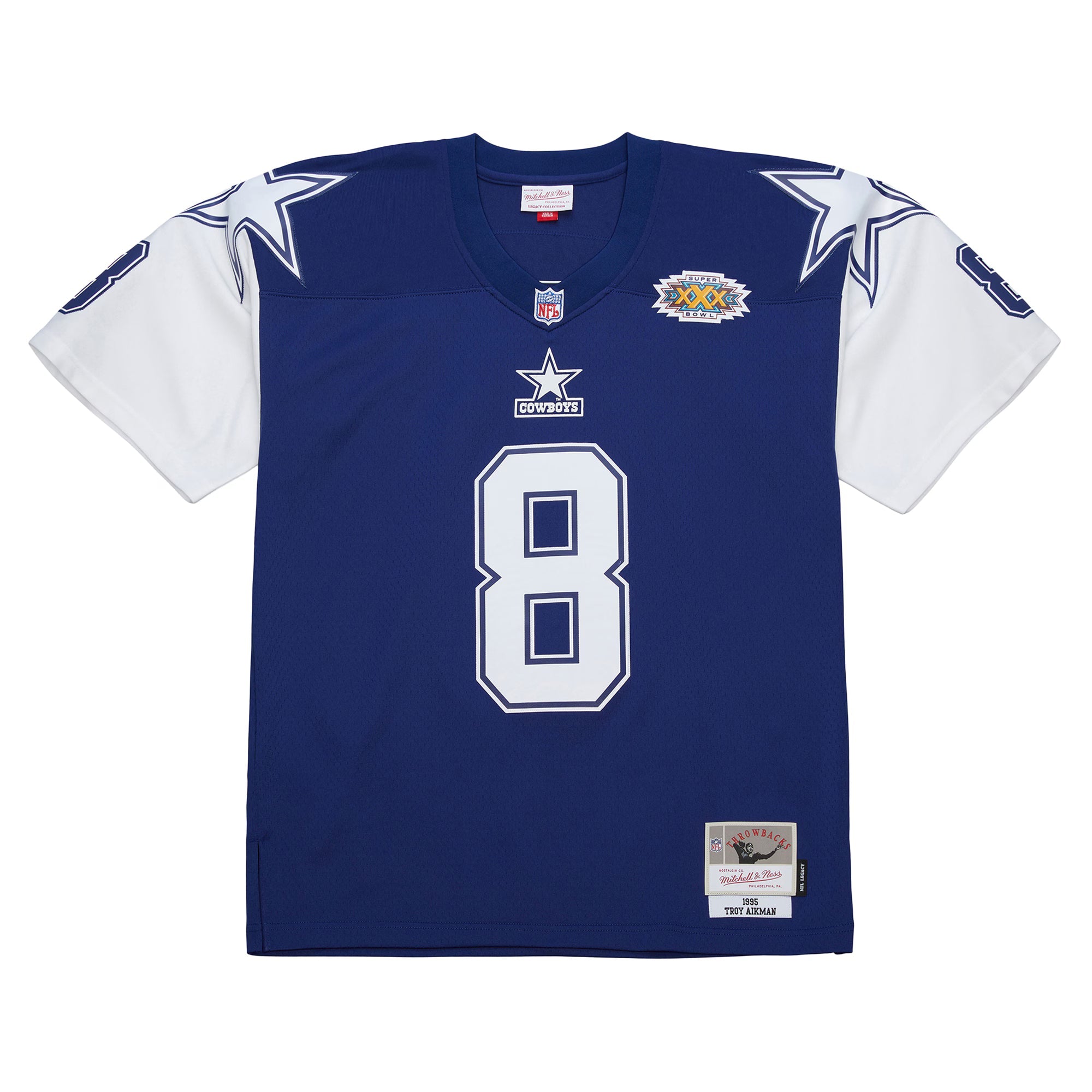 Dallas Cowboys Troy Aikman Mitchell & Ness Navy 1995 Legacy Replica Jersey