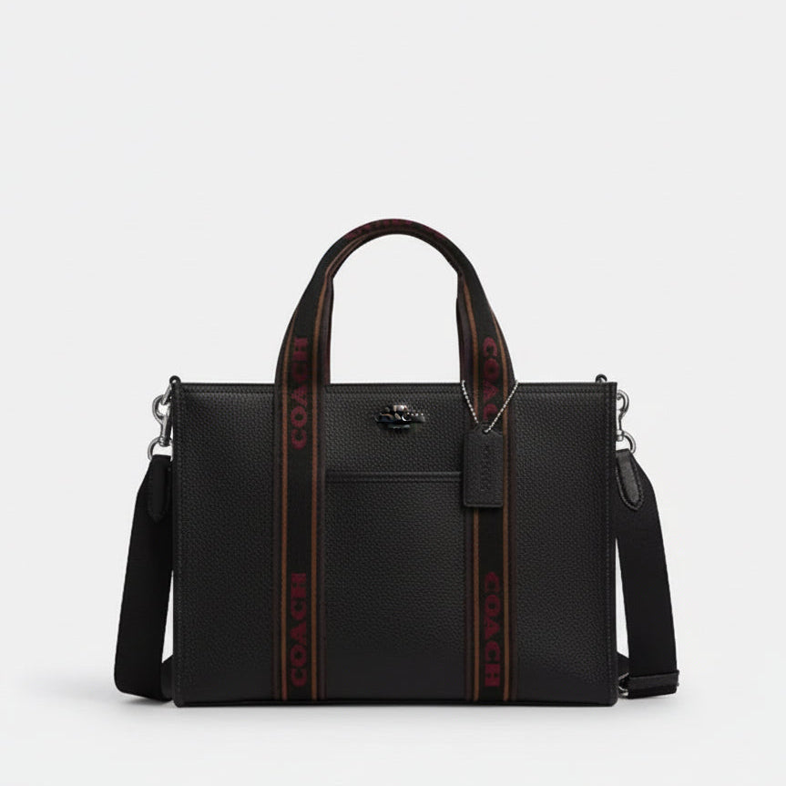 NWT Coach Smith Tote Leather Bag In Black