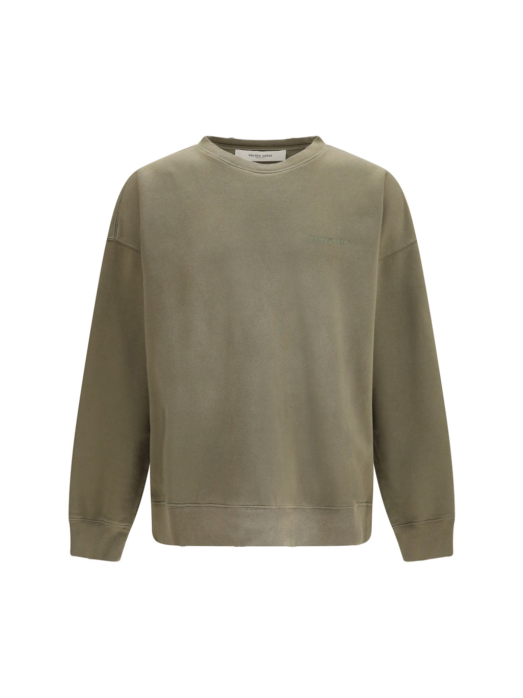 Golden Goose Men Journey Unisex Crew Neck In Garment-Dyed Cotton Fleece