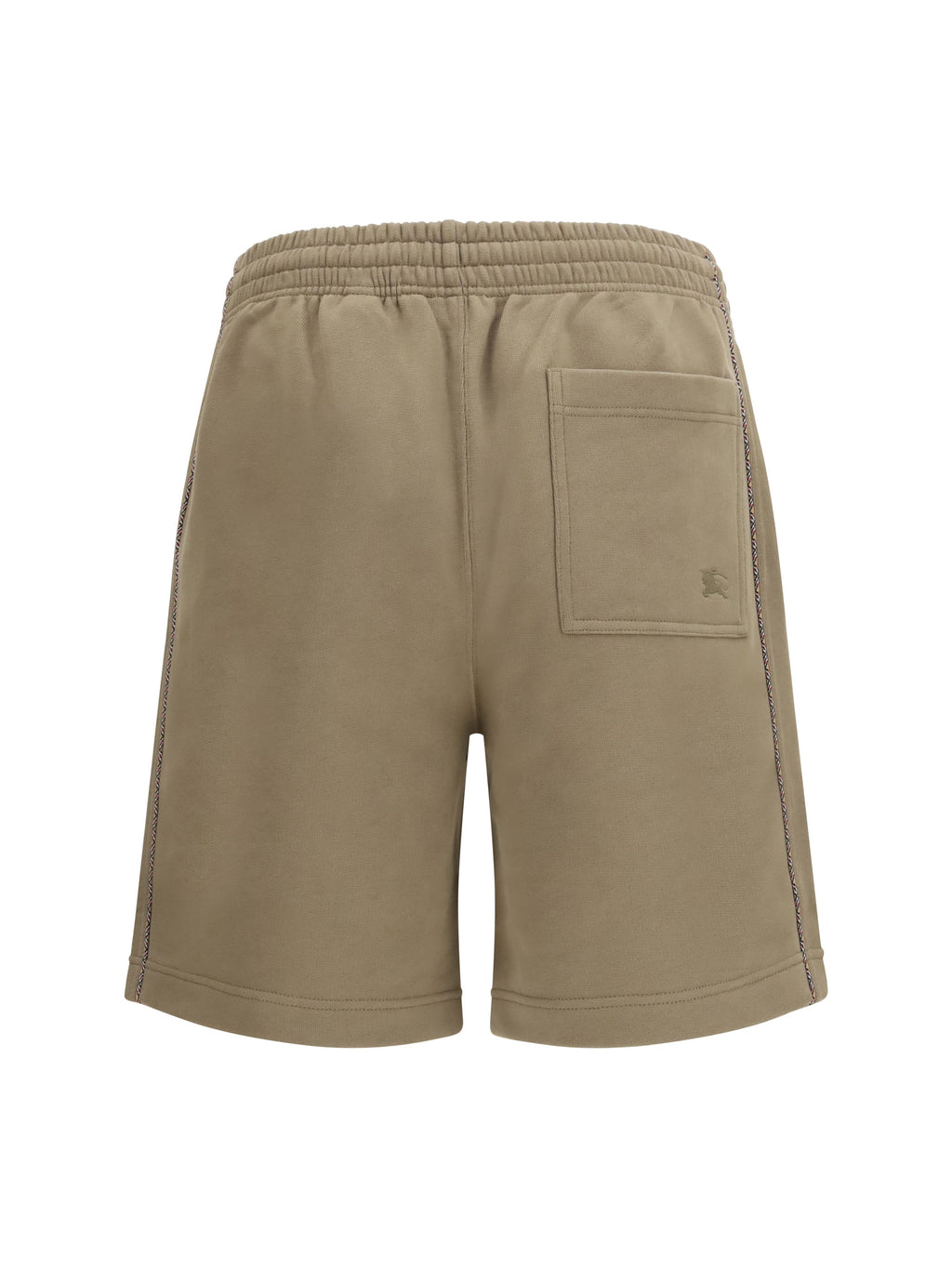 Burberry Men Cotton Shorts With Check Trims
