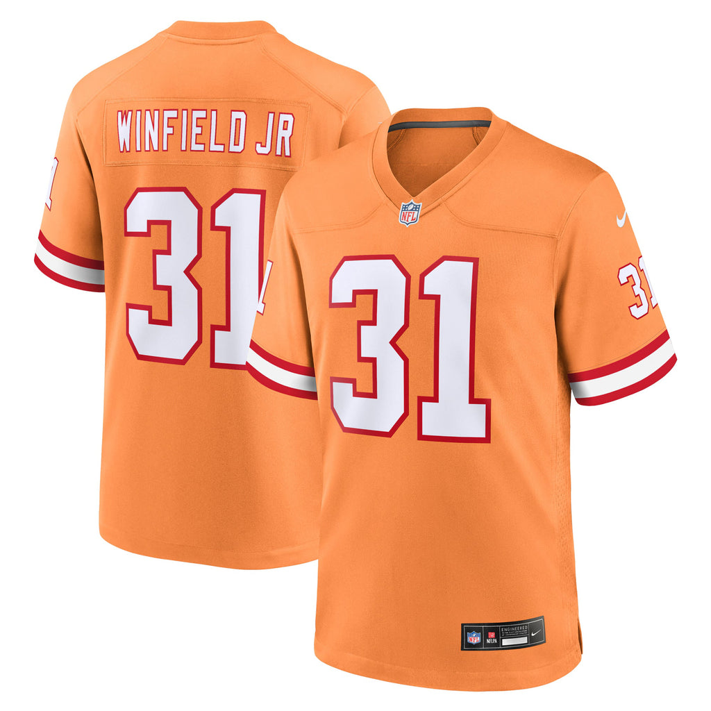 Tampa Bay Buccaneers Antoine Winfield Jr. Orange Throwback Game Jersey