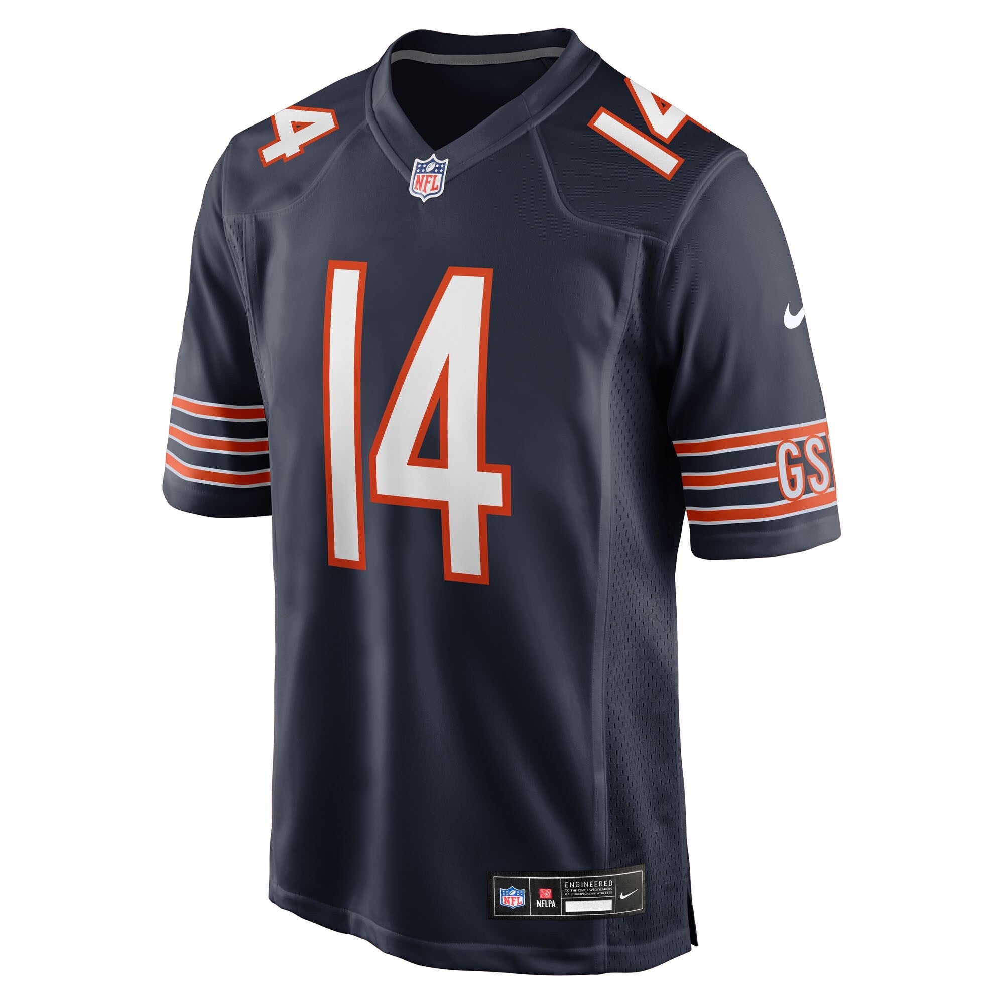 Chicago Bears Olamide Zaccheaus Navy Team Game Jersey