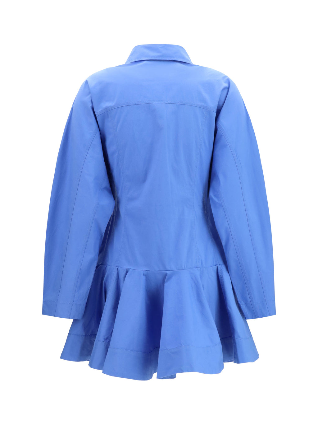 Ganni Women Cotton Shirt Dress With Balloon Skirt