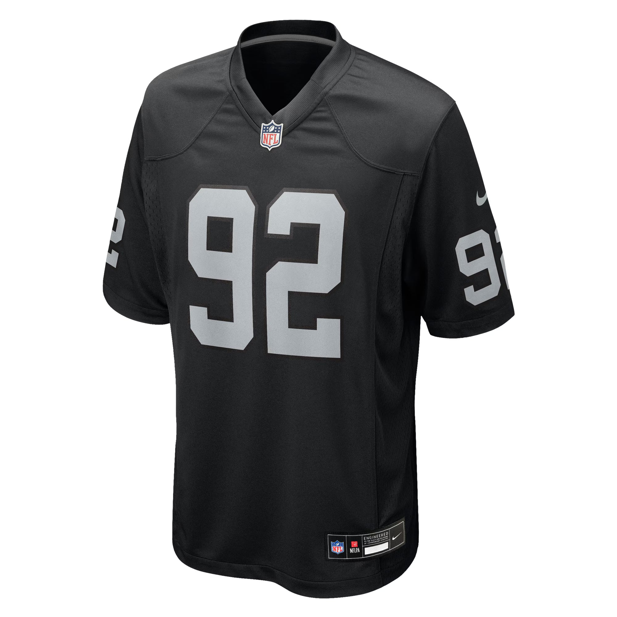 Las Vegas Raiders JJ Pegues Black Team Game Jersey