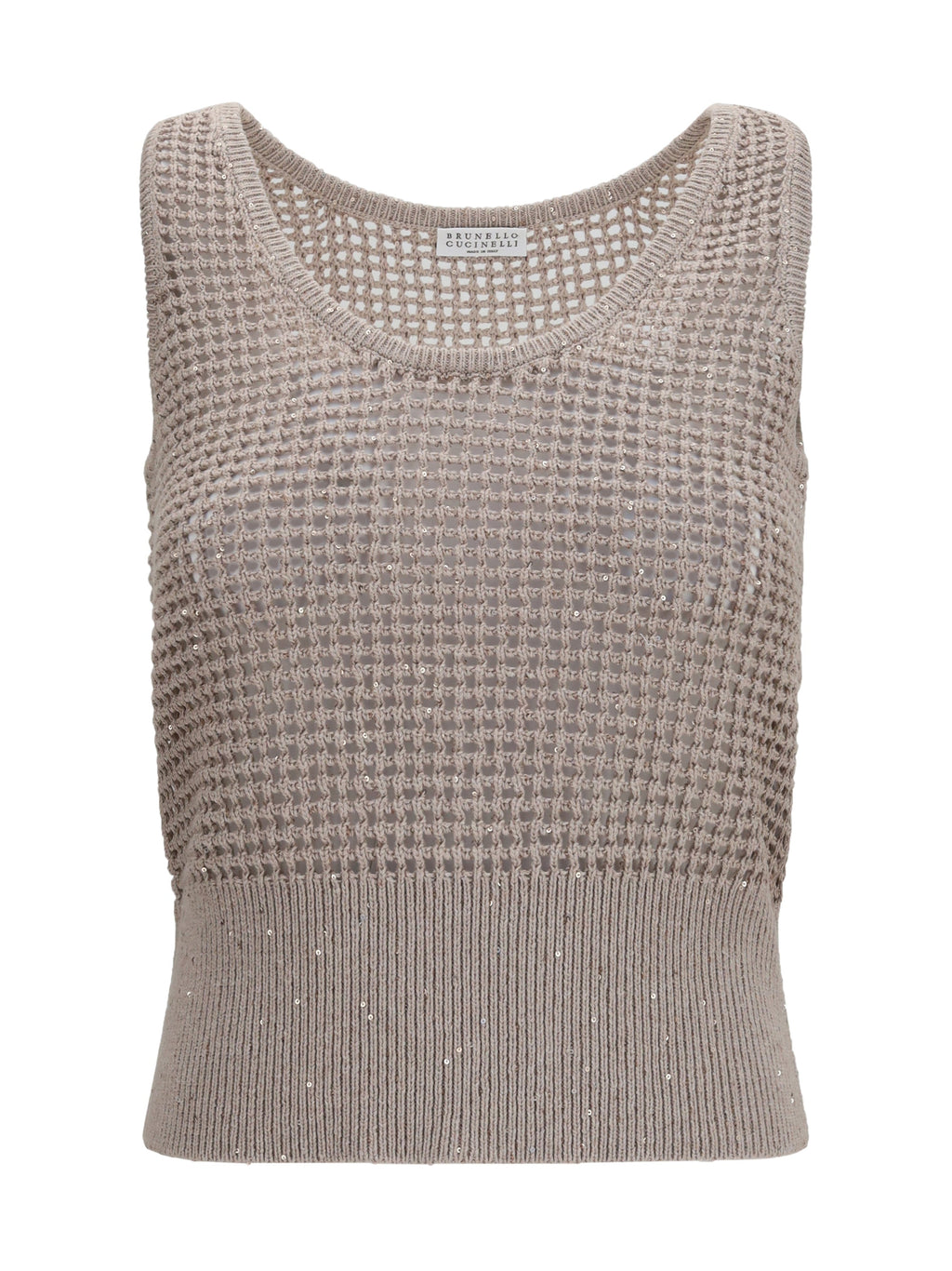 Brunello Cucinelli Women Perforated Sequin Tank Top