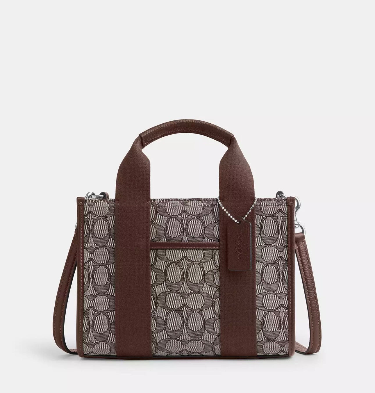NWT Coach Smith Tote Bag 24 in Signature Jacquard In Oak/Maple
