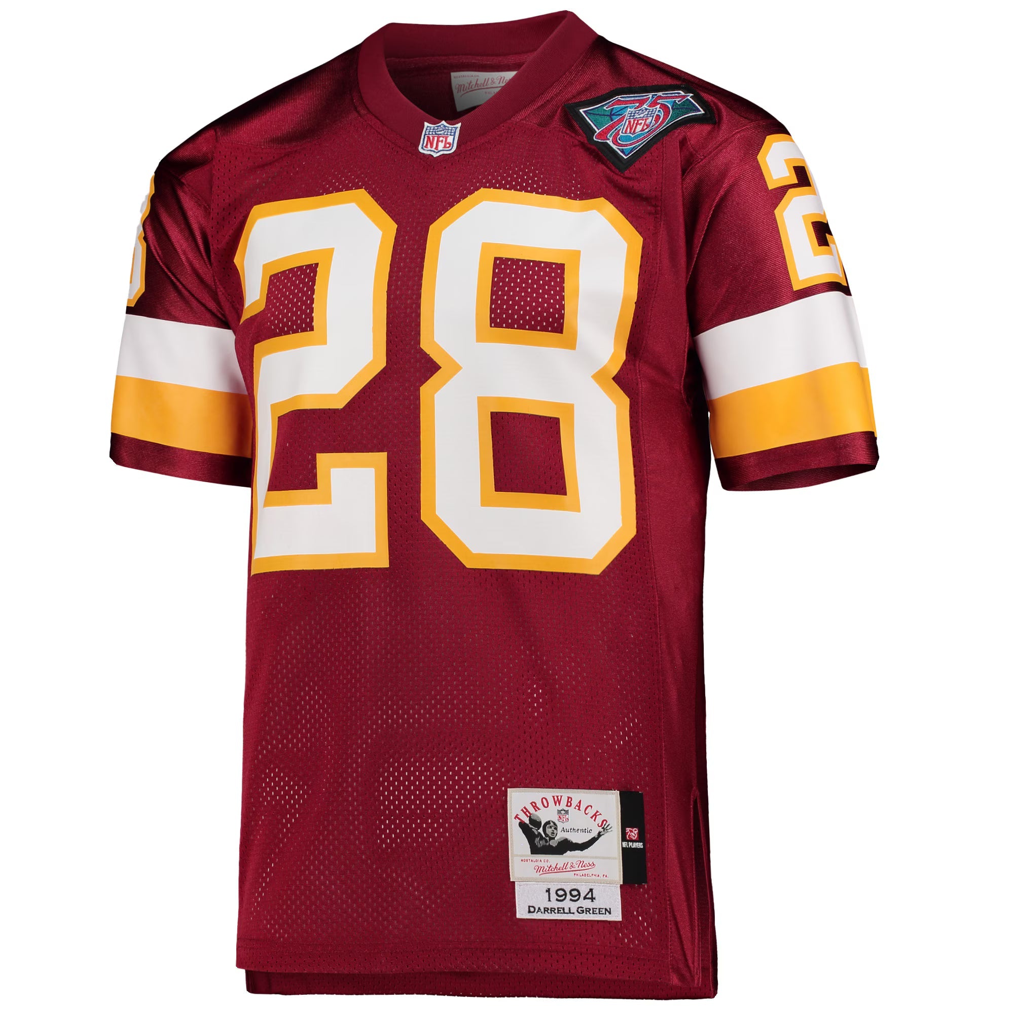 Washington Football Team 1994 Darrell Green Mitchell & Ness Burgundy Authentic Throwback Retired Player Jersey