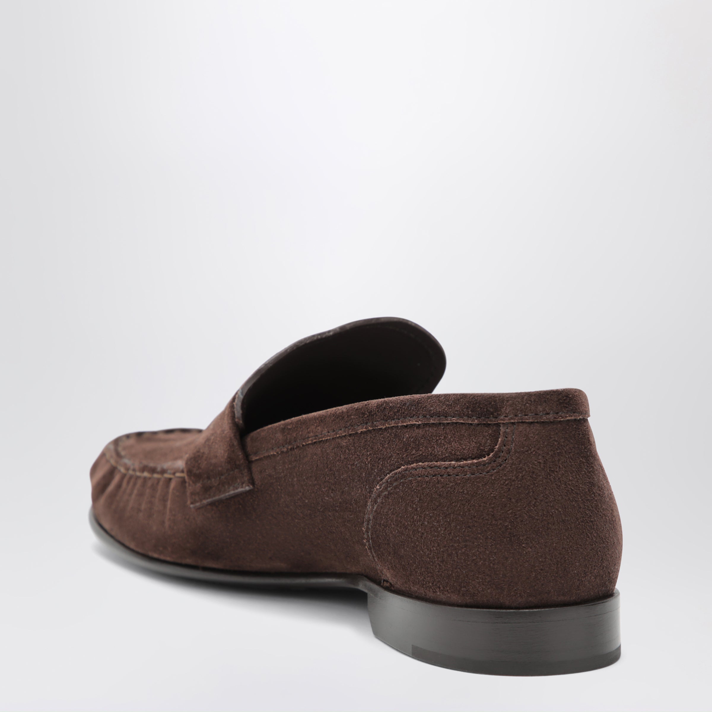 Jimmy Choo Ellis Suede Leather Loafers In Chocolate Women