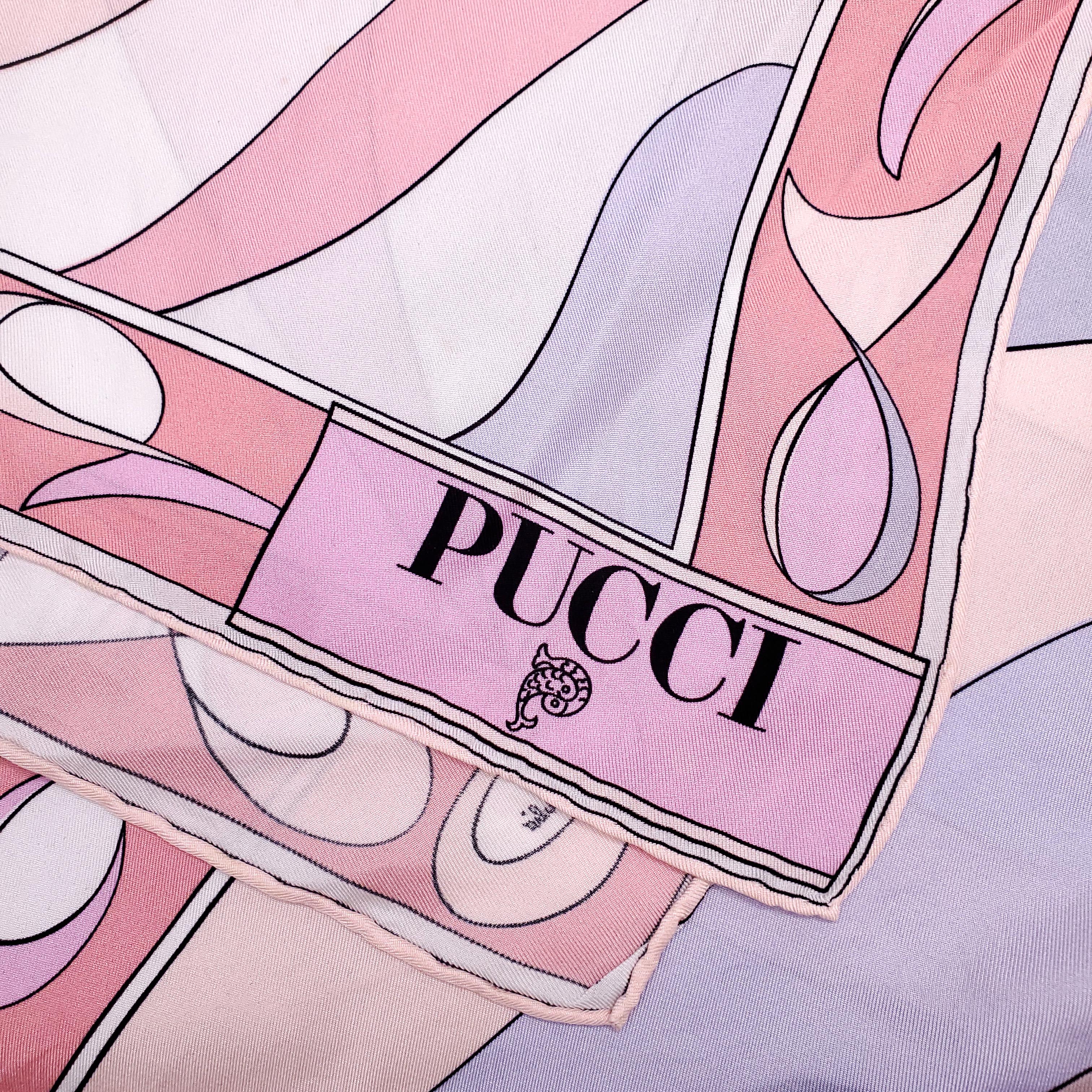 EMILIO PUCCI PINK PATTERNED SILK TWILL VISOR - SIZE 2