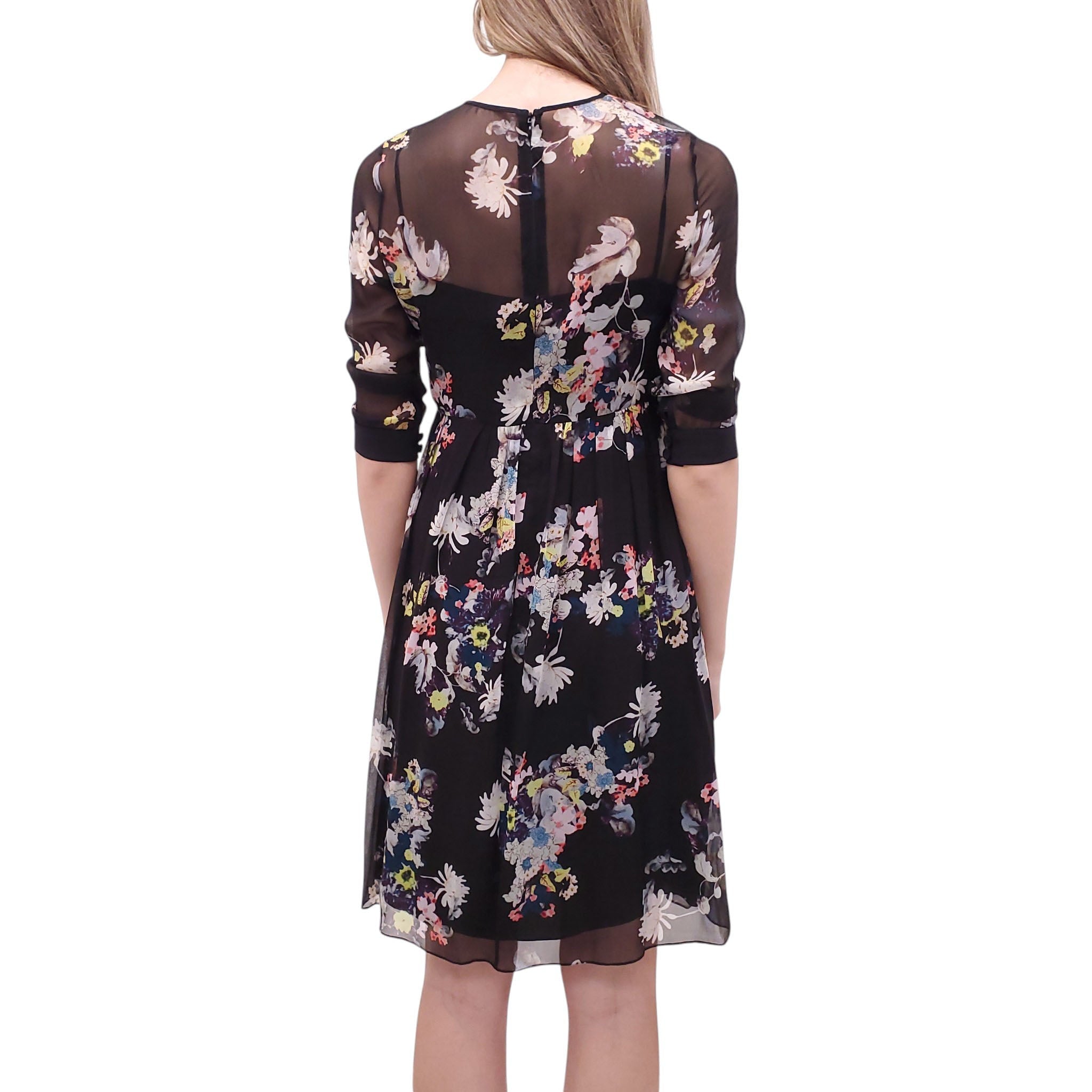 ERDEM BLACK BABYDOLL DRESS - SIZE 4