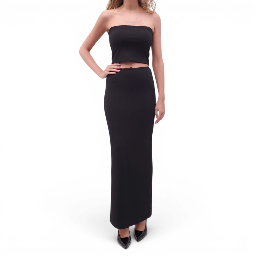 ÉTERNE BLACK 2-PIECE TUBE SKIRT SET - SIZE M