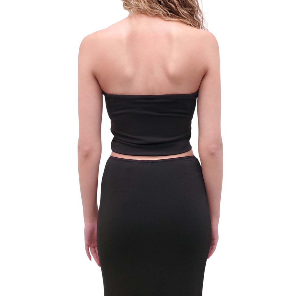ÉTERNE BLACK 2-PIECE TUBE SKIRT SET - SIZE M