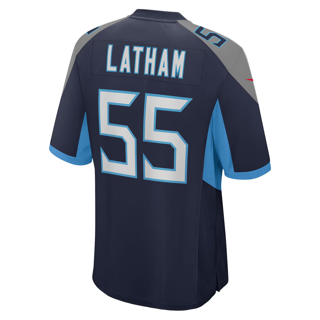Tennessee Titans JC Latham Navy Player Game Jersey
