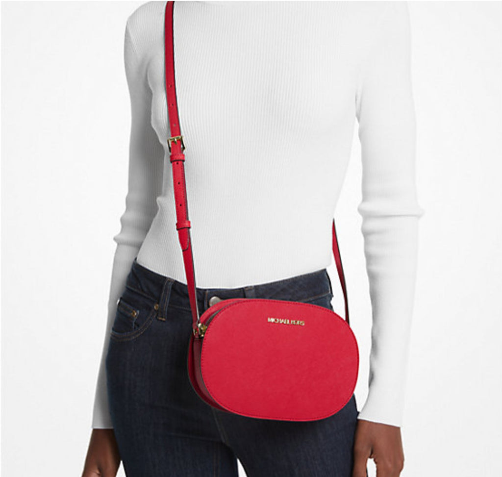 NWT Michael Kors Jet Set Travel Medium Saffiano Leather Crossbody Bag