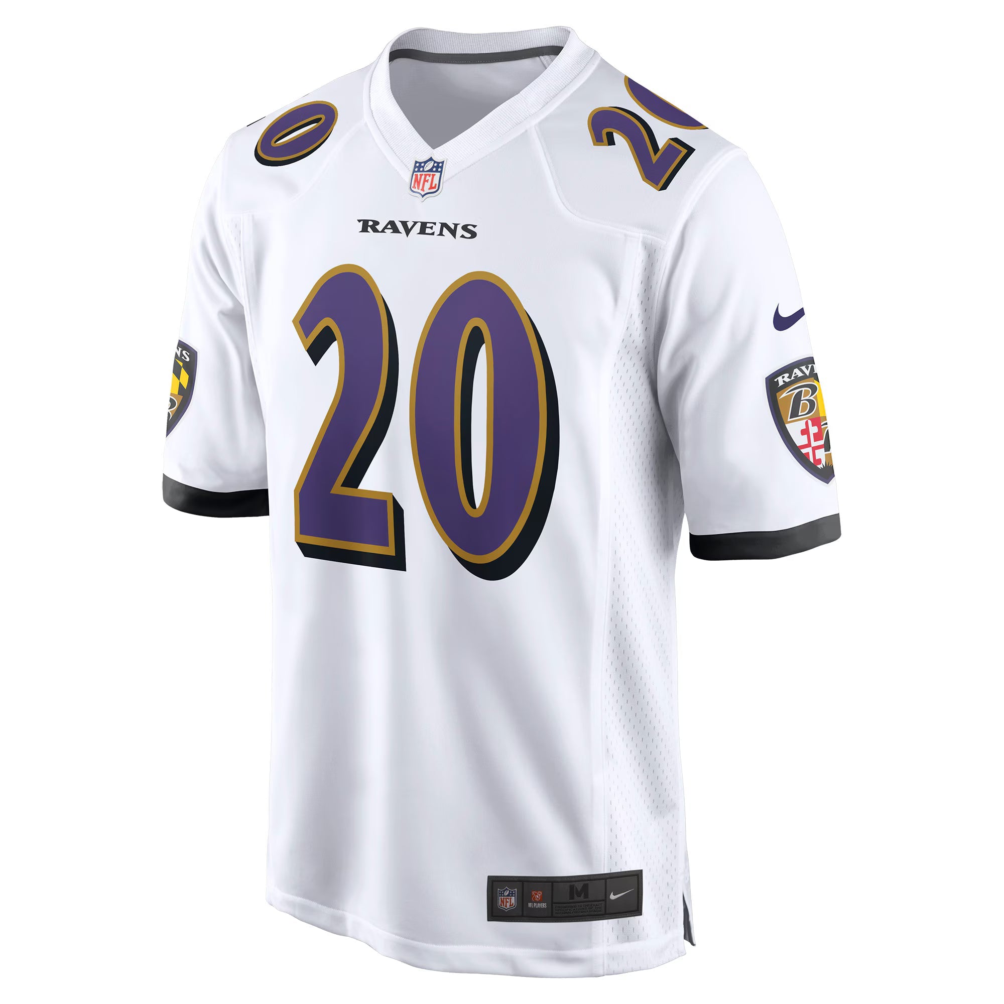 Baltimore Ravens Ed Reed White Retired Player Game Jersey