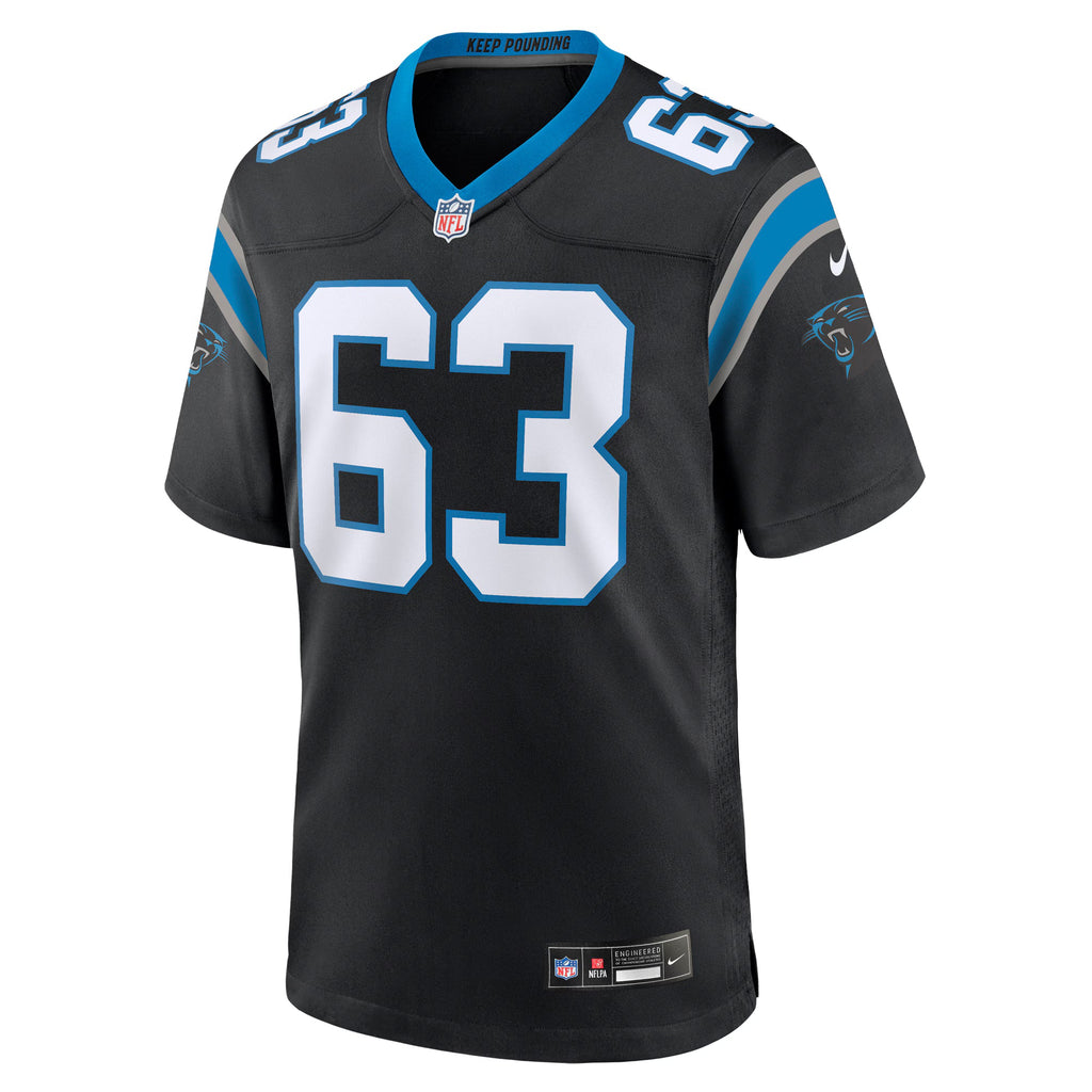 Carolina Panthers Austin Corbett Black Team Game Jersey