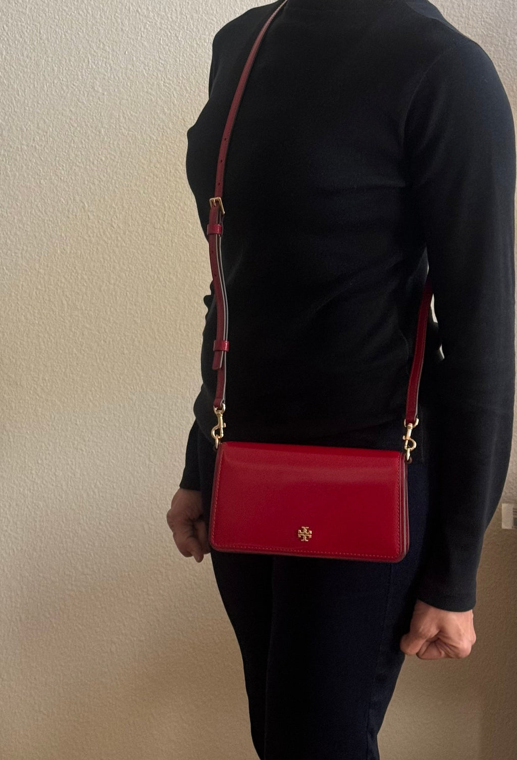 NWT Tory Burch Emerson Patent Leather Mini Crossbody Bag/Clutch