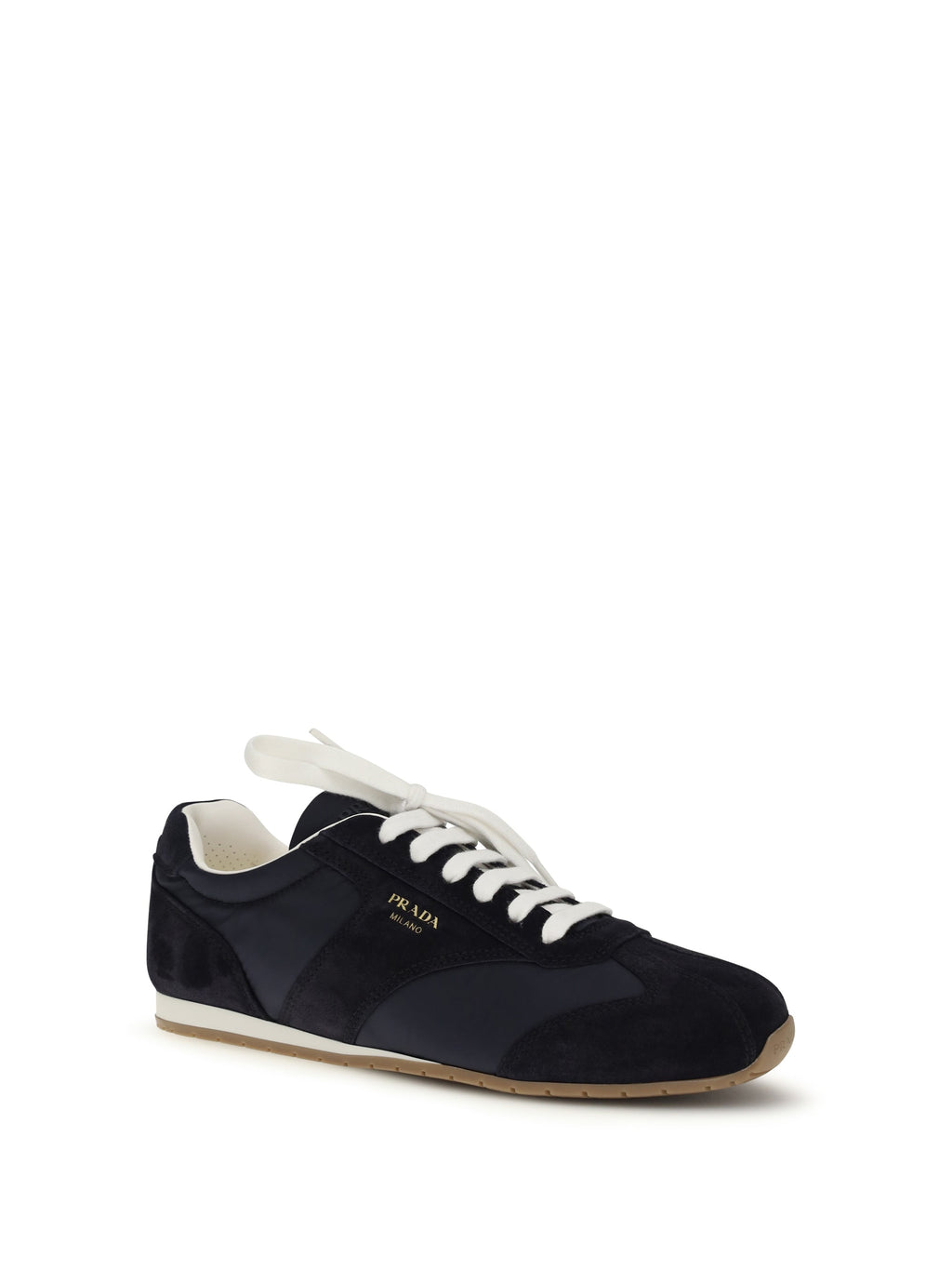 Prada Men Suede And Fabric Sneakers