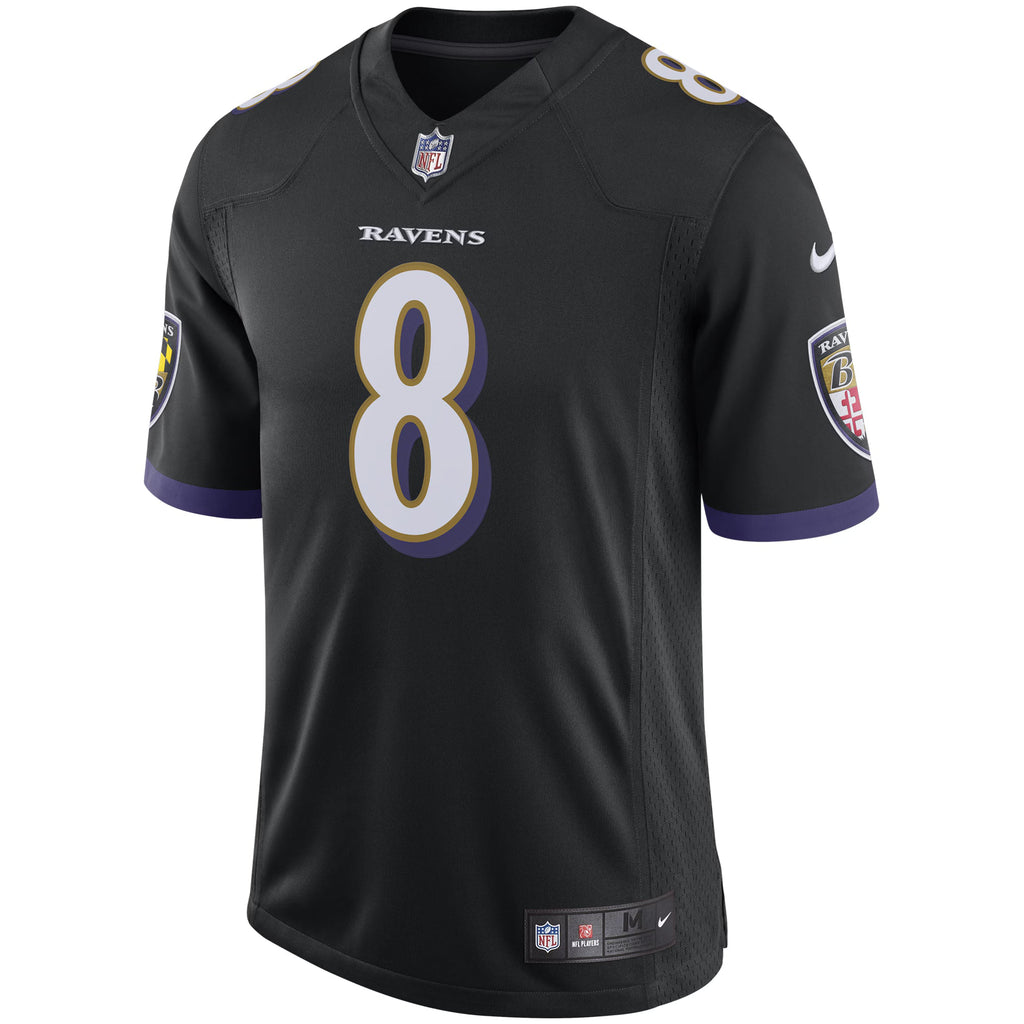 Baltimore Ravens Lamar Jackson Black Speed Machine Limited Jersey