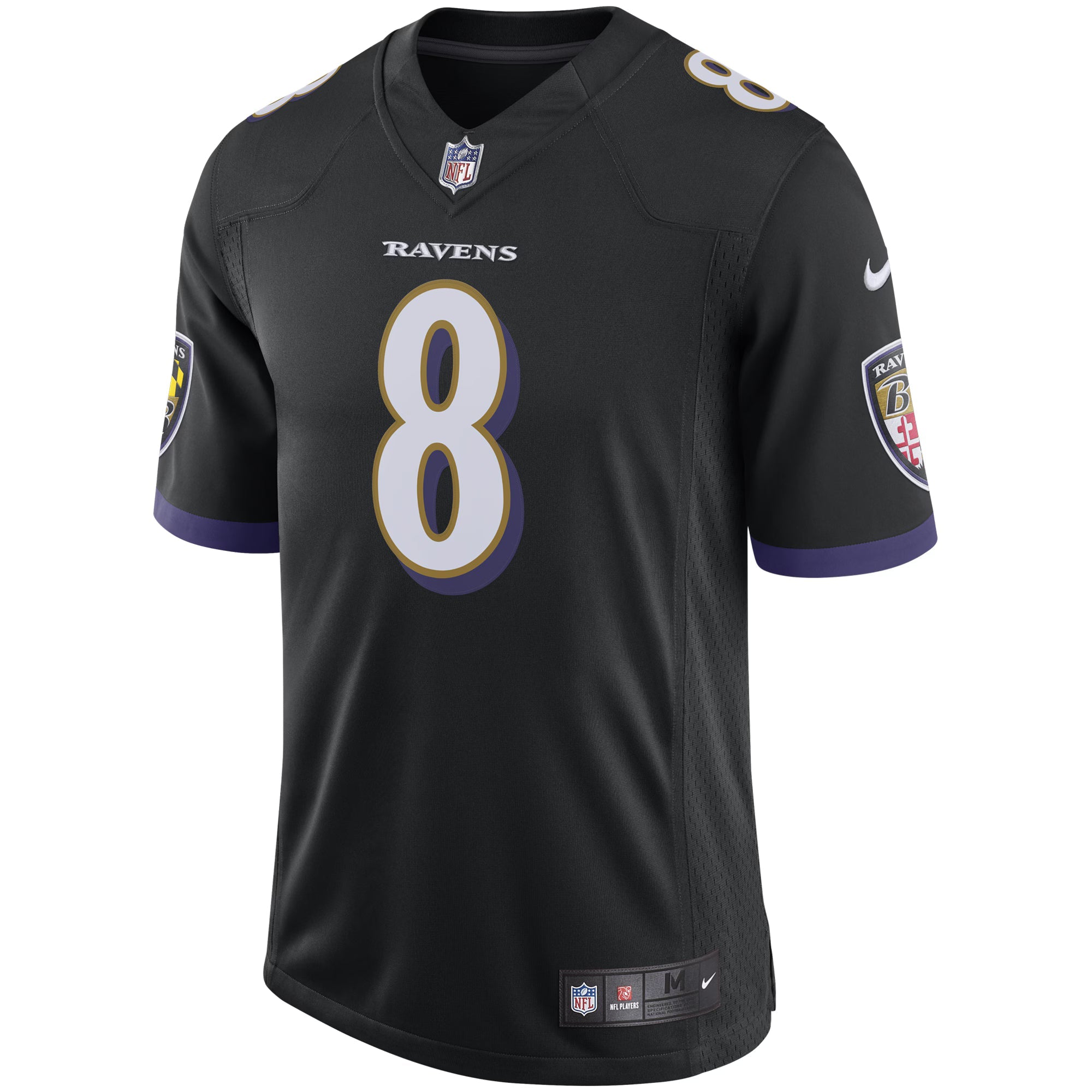 Baltimore Ravens Lamar Jackson Black Speed Machine Limited Jersey