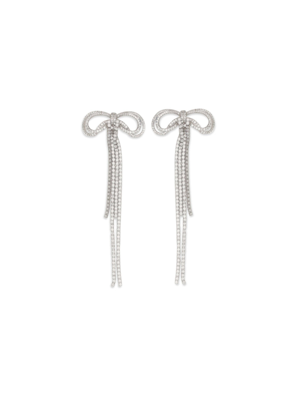 Self-Portrait Women Double Crystal Bow Earrings