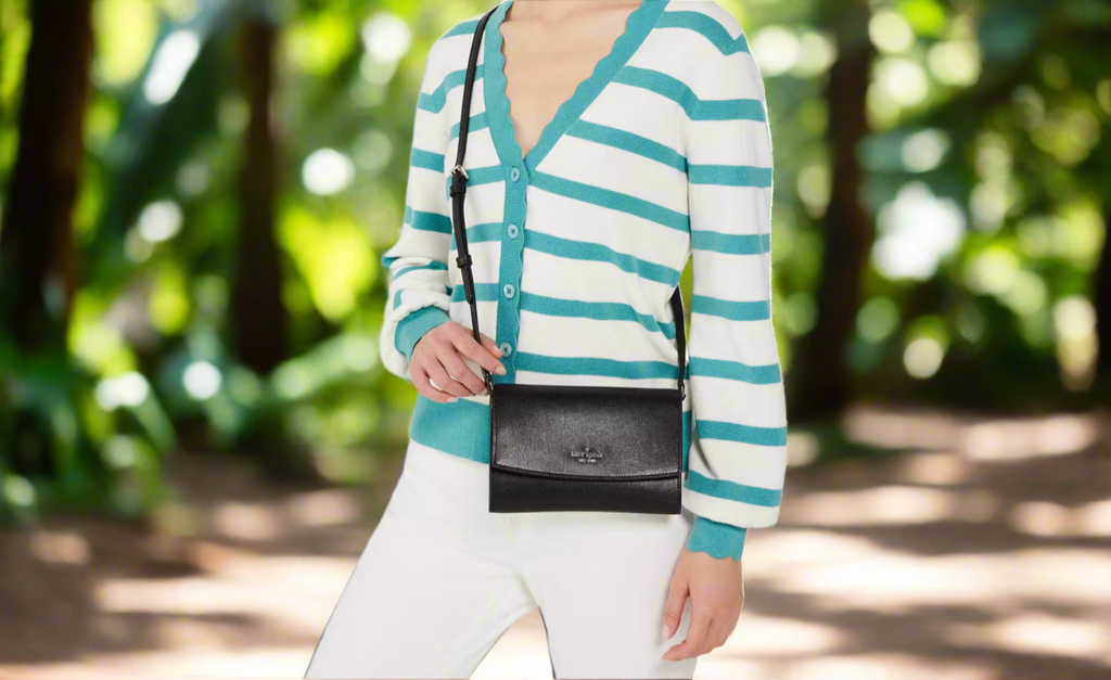 NWT Kate Spade Perry Leather Crossbody In Black