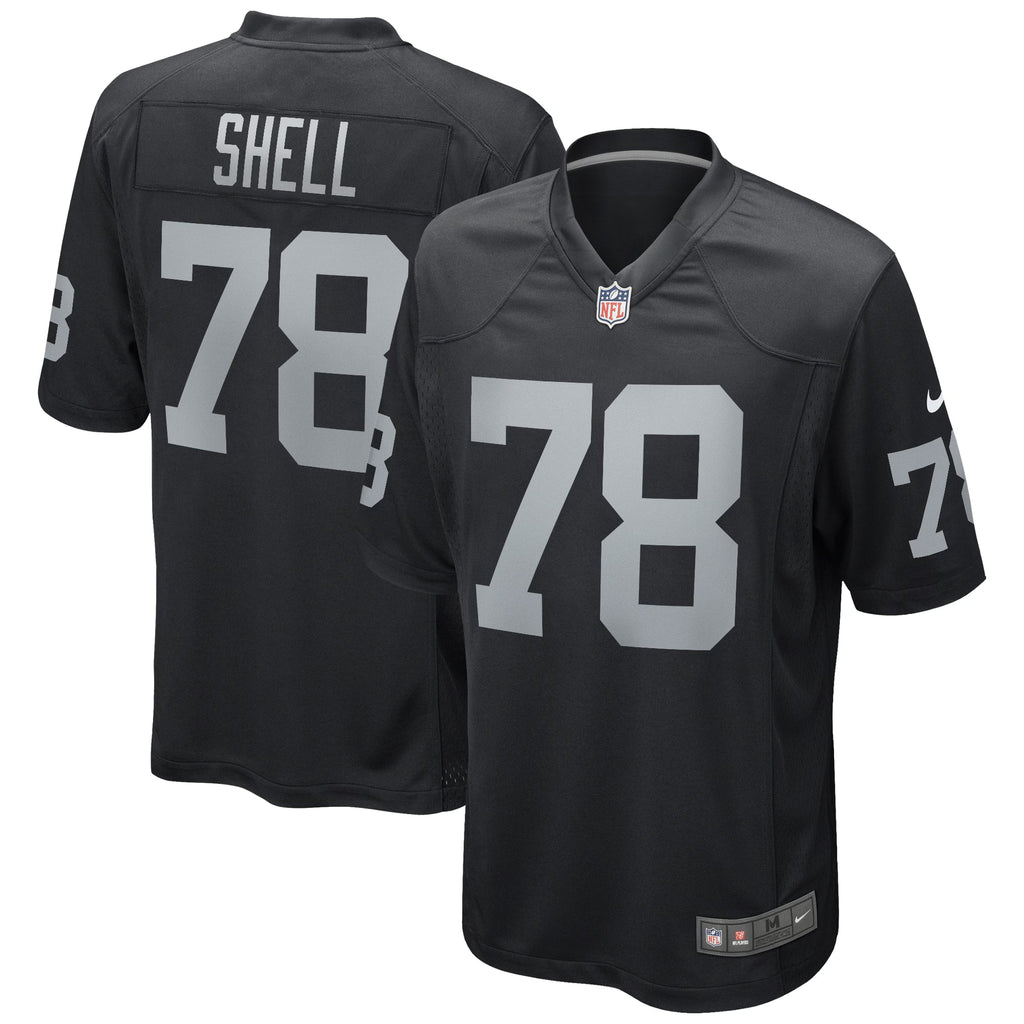 Las Vegas Raiders Art Shell Black Game Retired Player Jersey