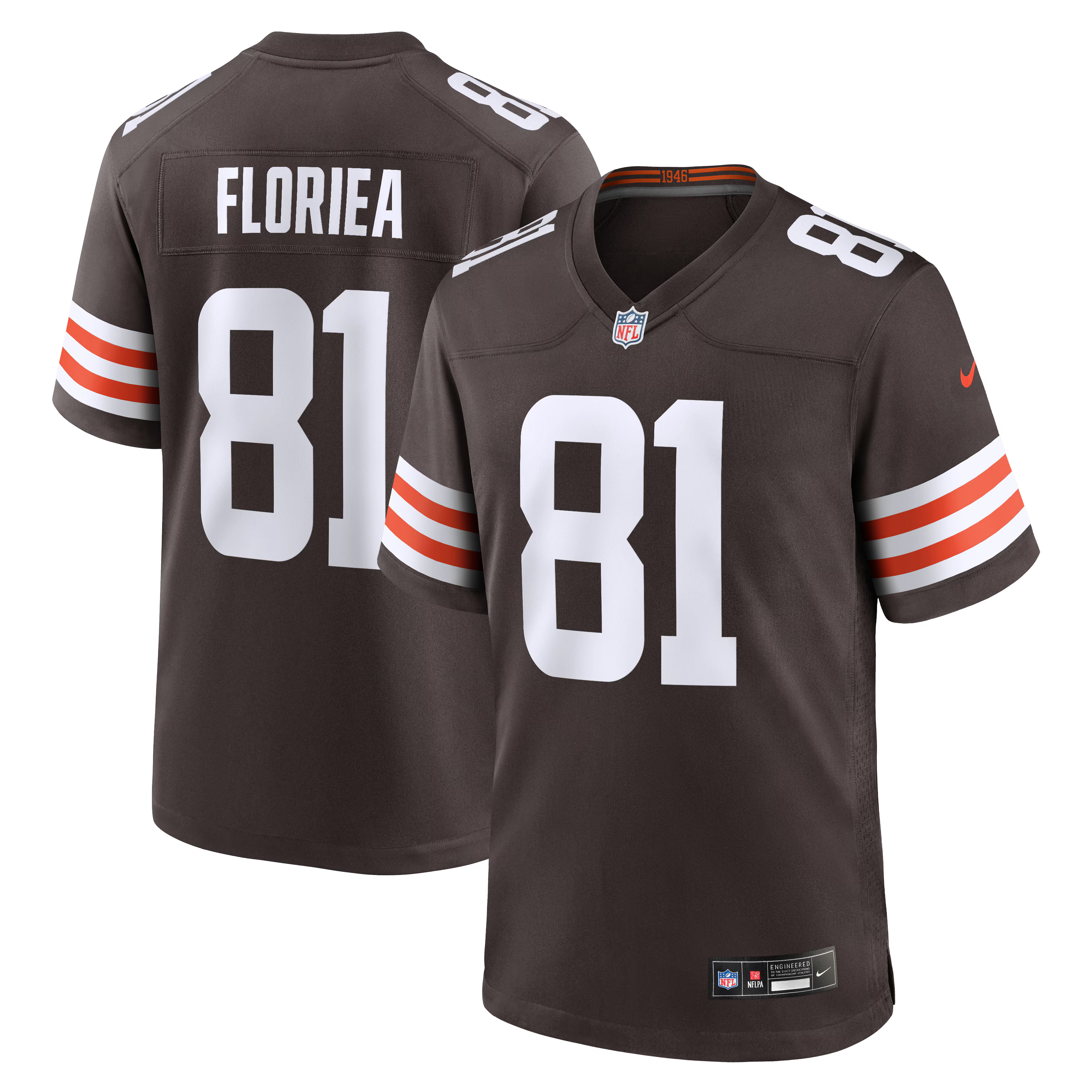 Cleveland Browns Luke Floriea Brown Team Game Jersey