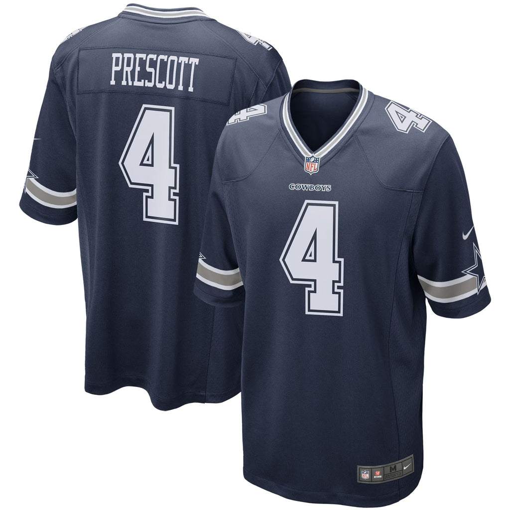 Dallas Cowboys Dak Prescott Navy Game Team Jersey