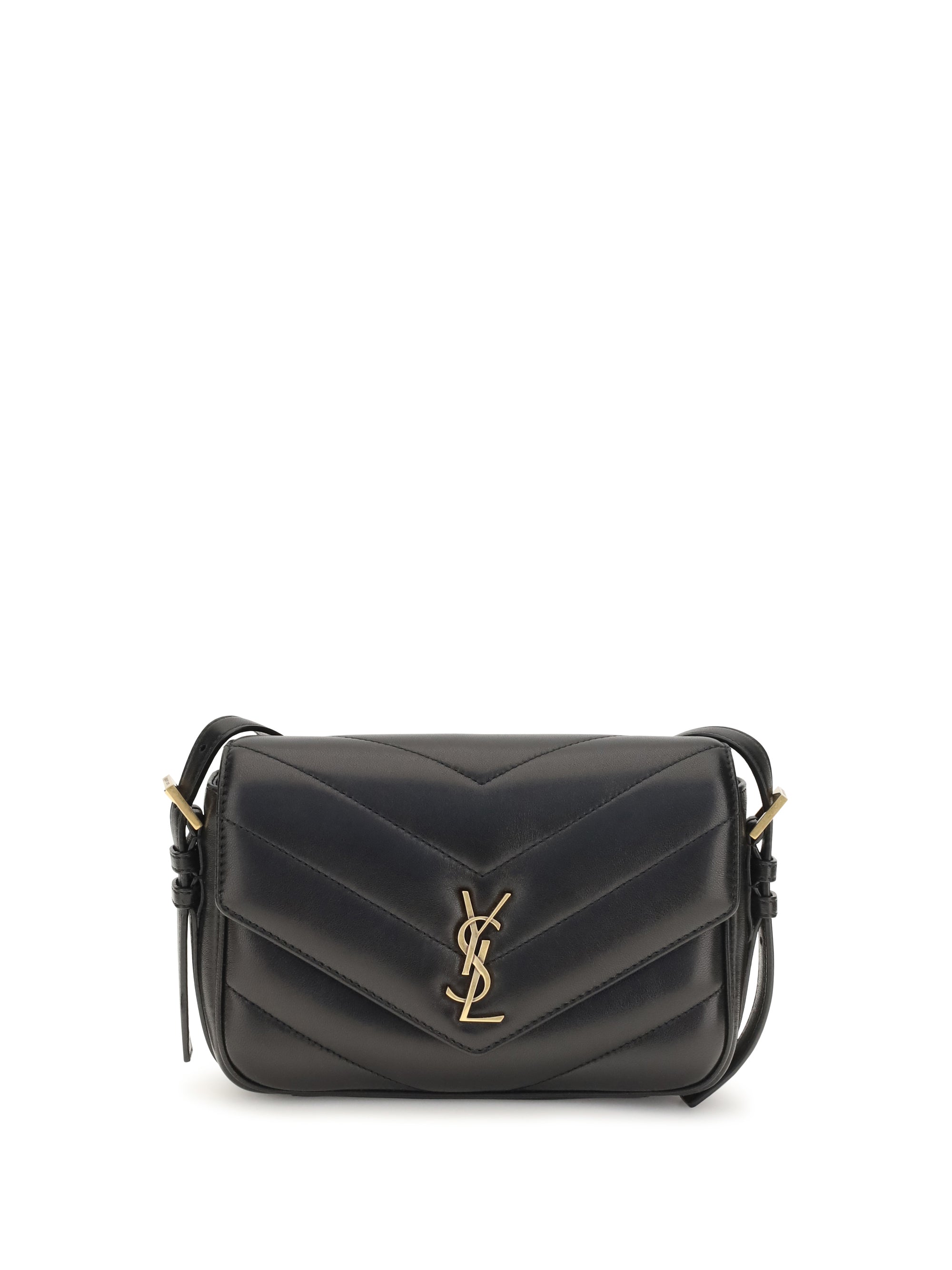 Saint Laurent Women Loulou Cassandre Toy Lambskin Shoulder Bag
