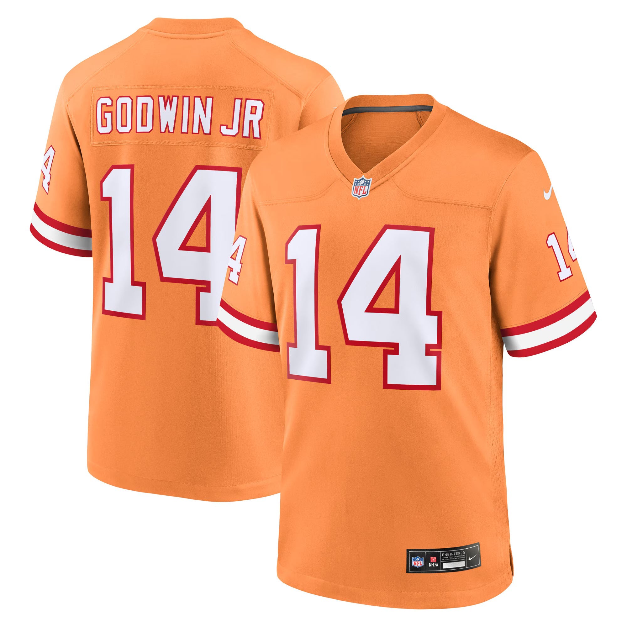 Tampa Bay Buccaneers Chris Godwin Jr. Orange Alternate Game Player Jersey
