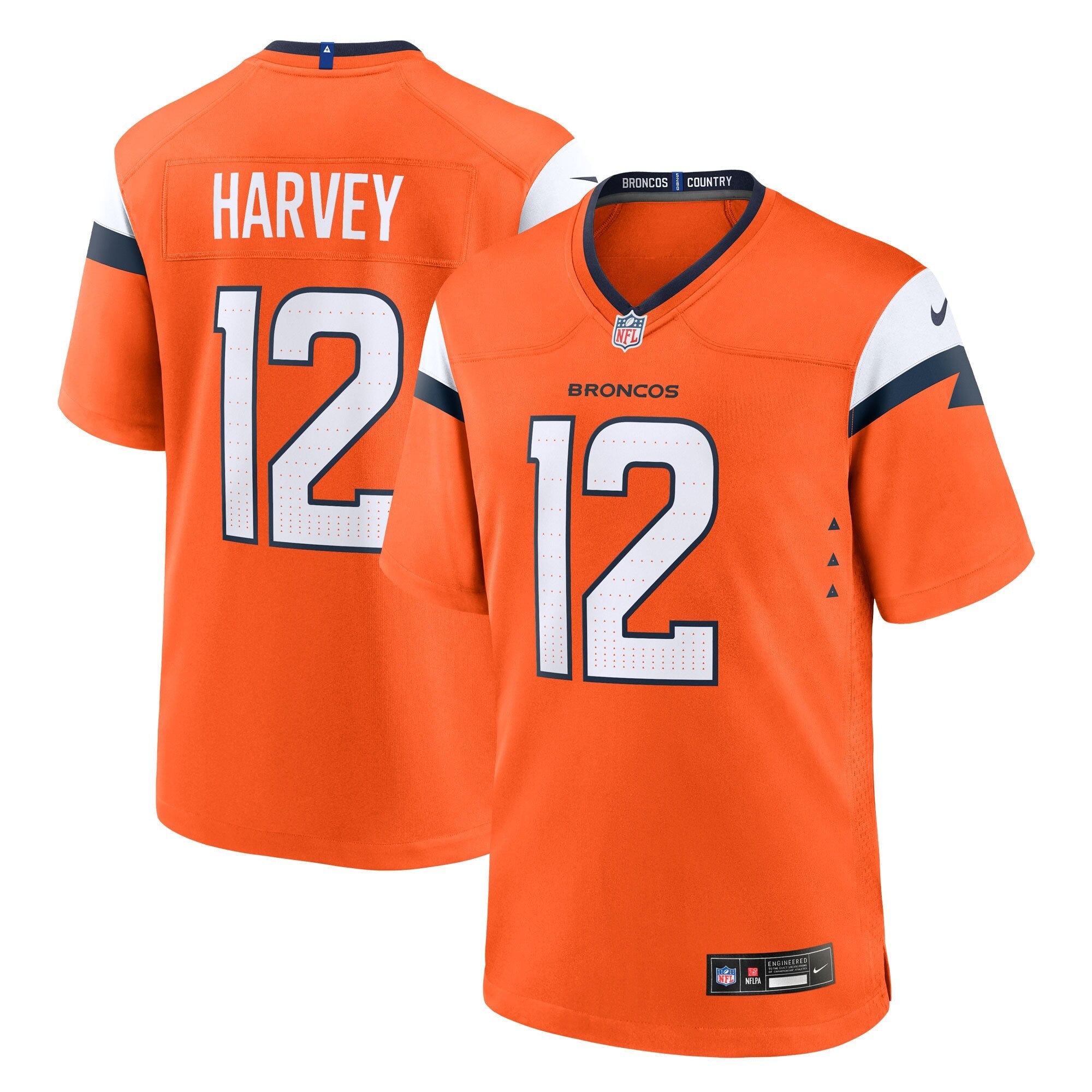 Denver Broncos RJ Harvey Orange Team Game Jersey