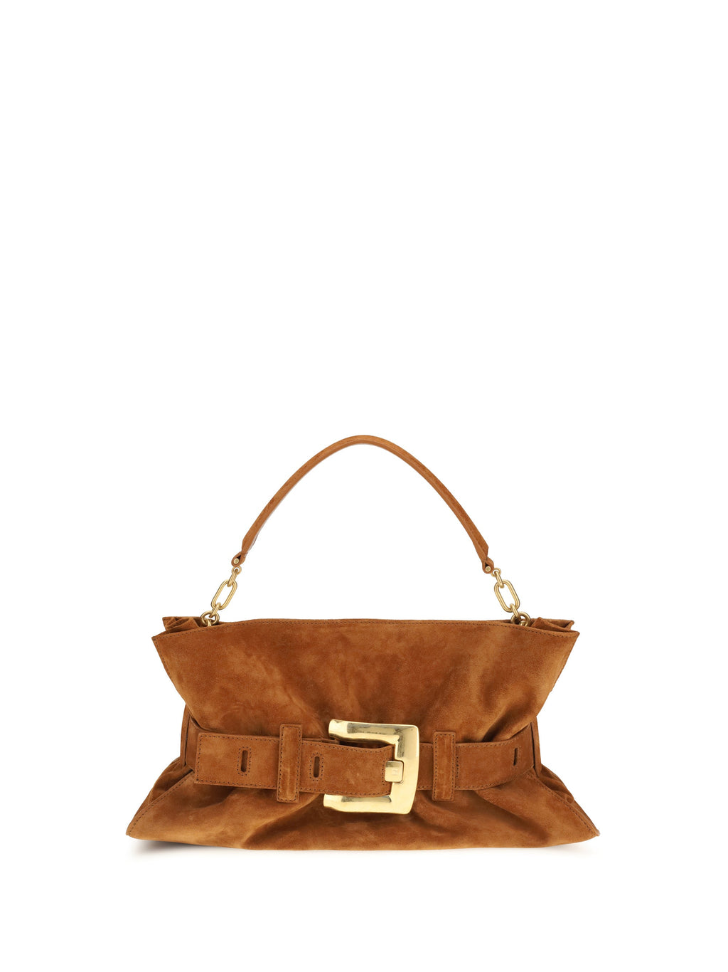 Balmain Women Medium Anthem Bag In Suede Calfskin