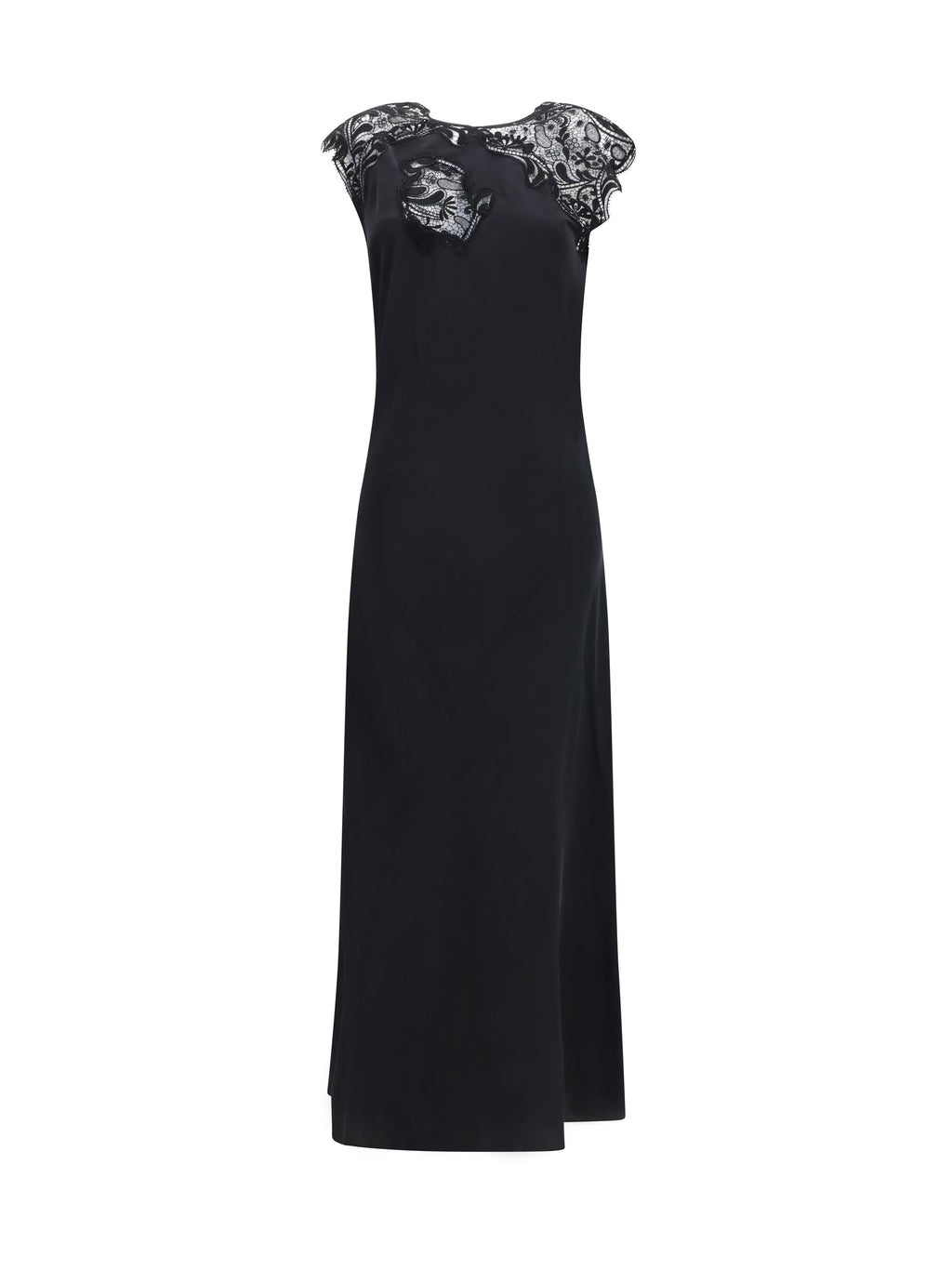 Ferragamo Women Silk Dress With Lace