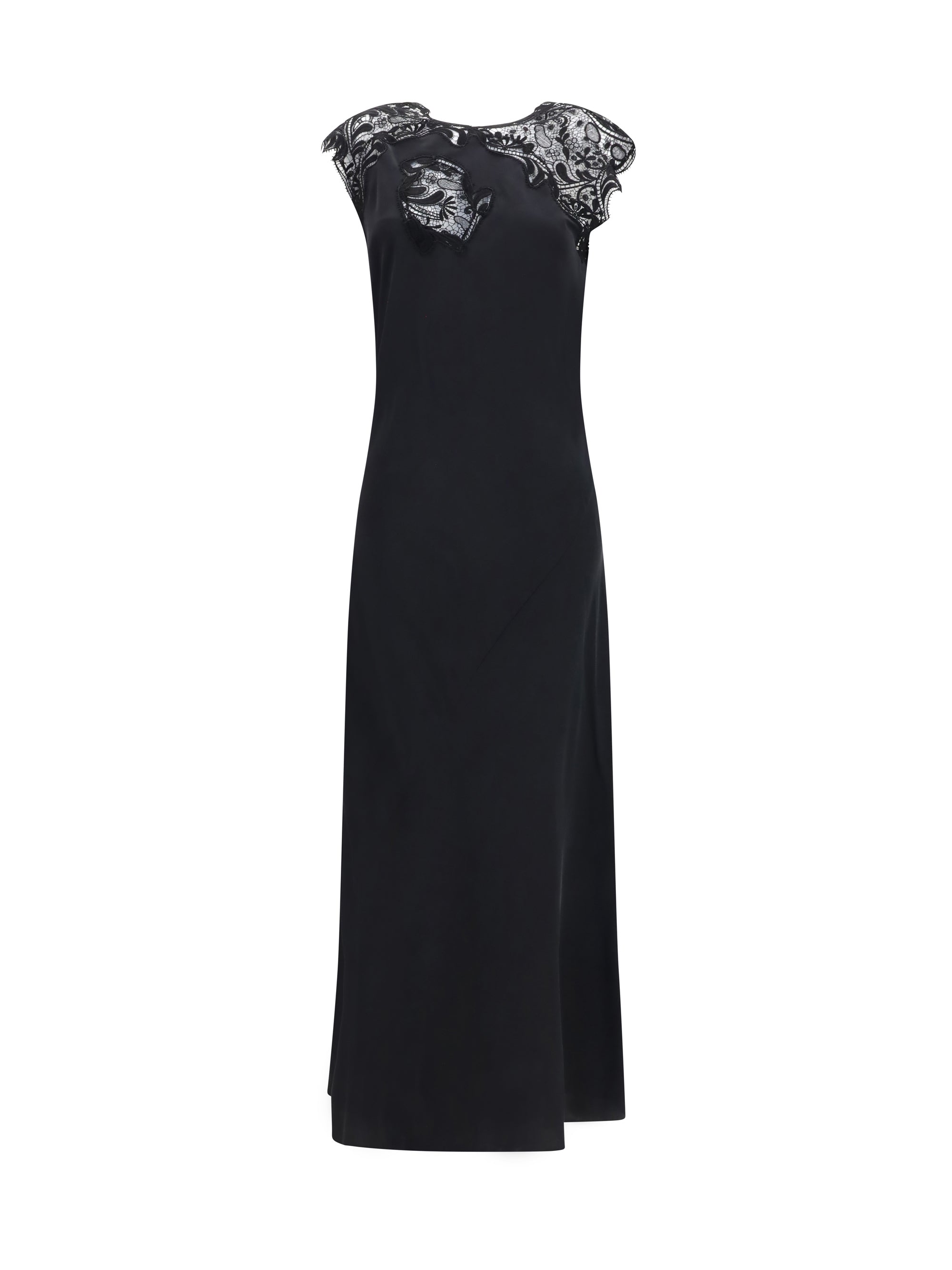 Ferragamo Women Silk Dress With Lace
