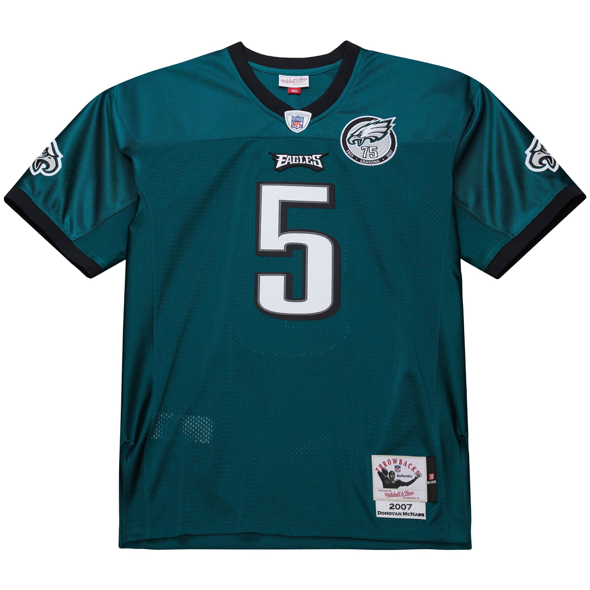 Philadelphia Eagles Donovan McNabb Mitchell & Ness Midnight Green 2007 Authentic Throwback Retired Player Jersey