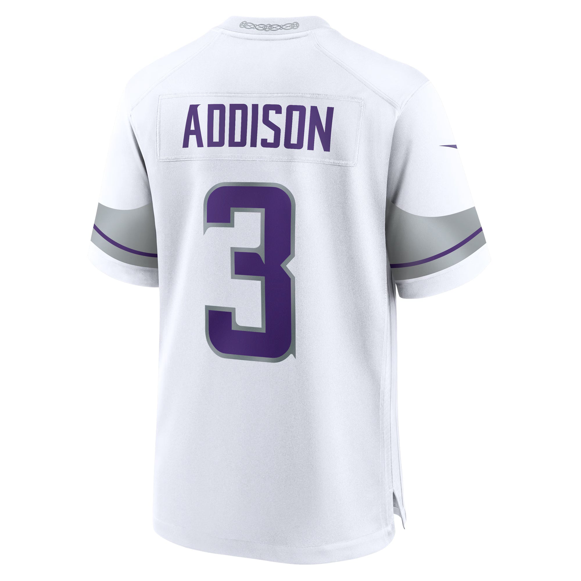 Minnesota Vikings Jordan Addison White Alternate Game Player Jersey
