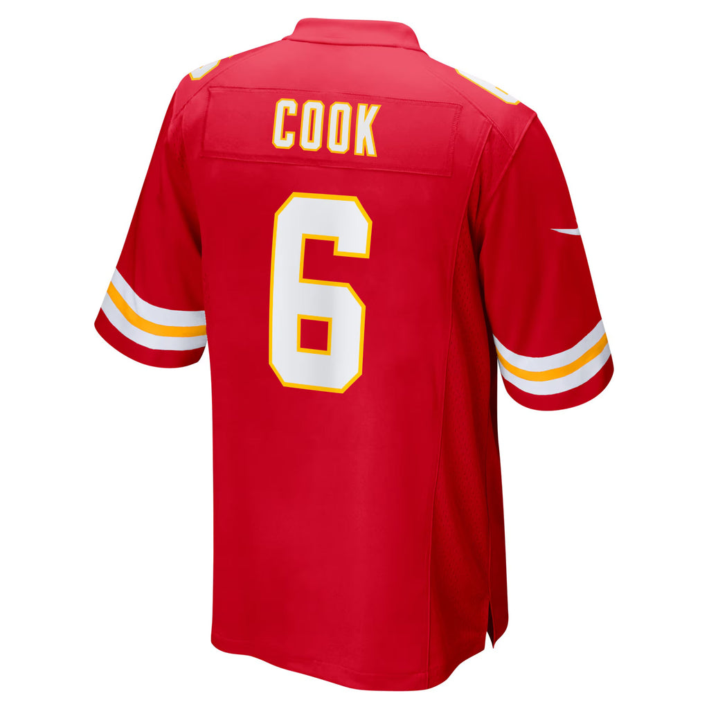 Kansas City Chiefs Bryan Cook Red Game Player Jersey