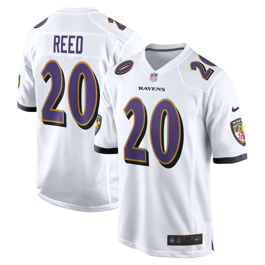 Baltimore Ravens Ed Reed White Retired Player Game Jersey