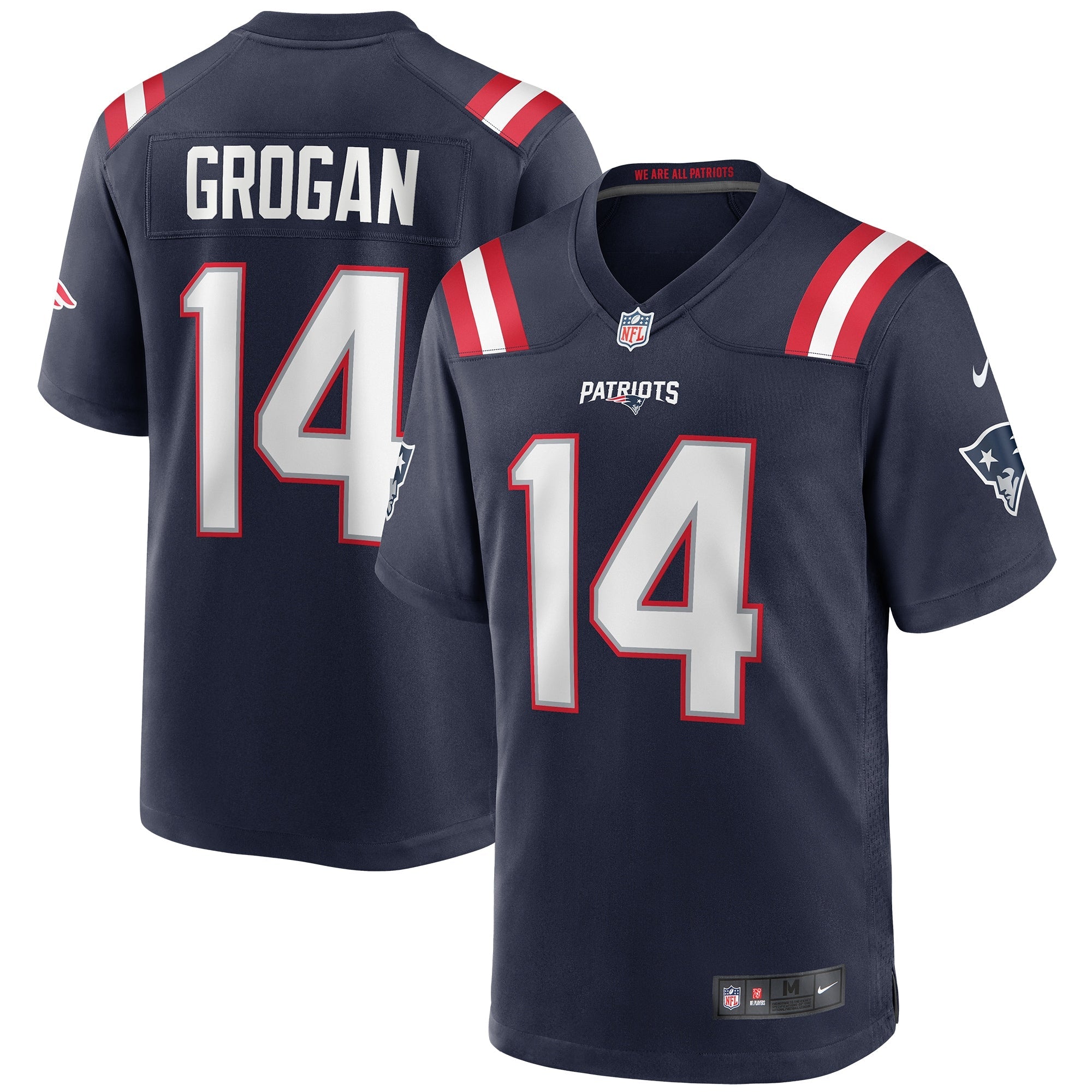 New England Patriots Steve Grogan Navy Game Retired Player Jersey