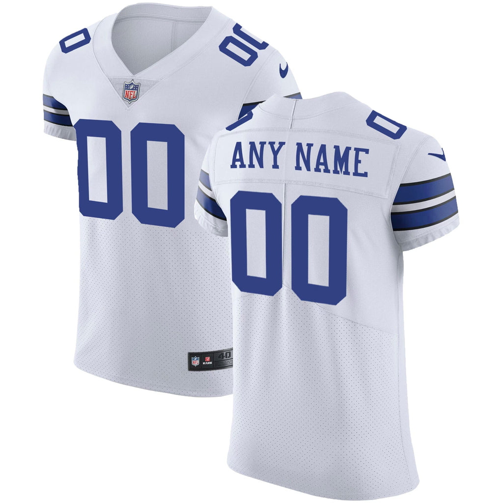 Dallas Cowboys White Vapor Untouchable Custom Elite Jersey